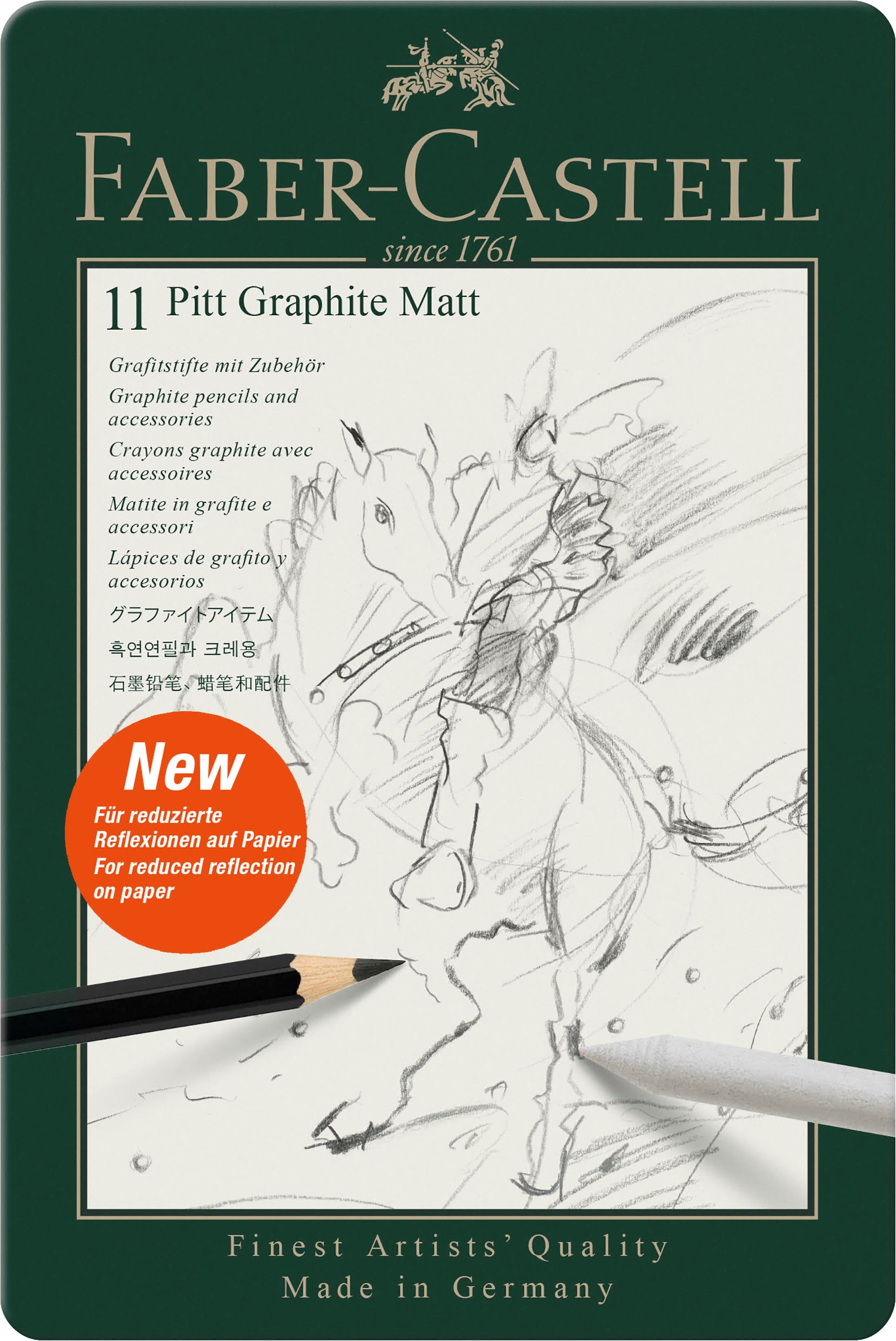 Faber-Castell Pitt graphite mat pencil 11 ass tin Tegneværktøj 115220