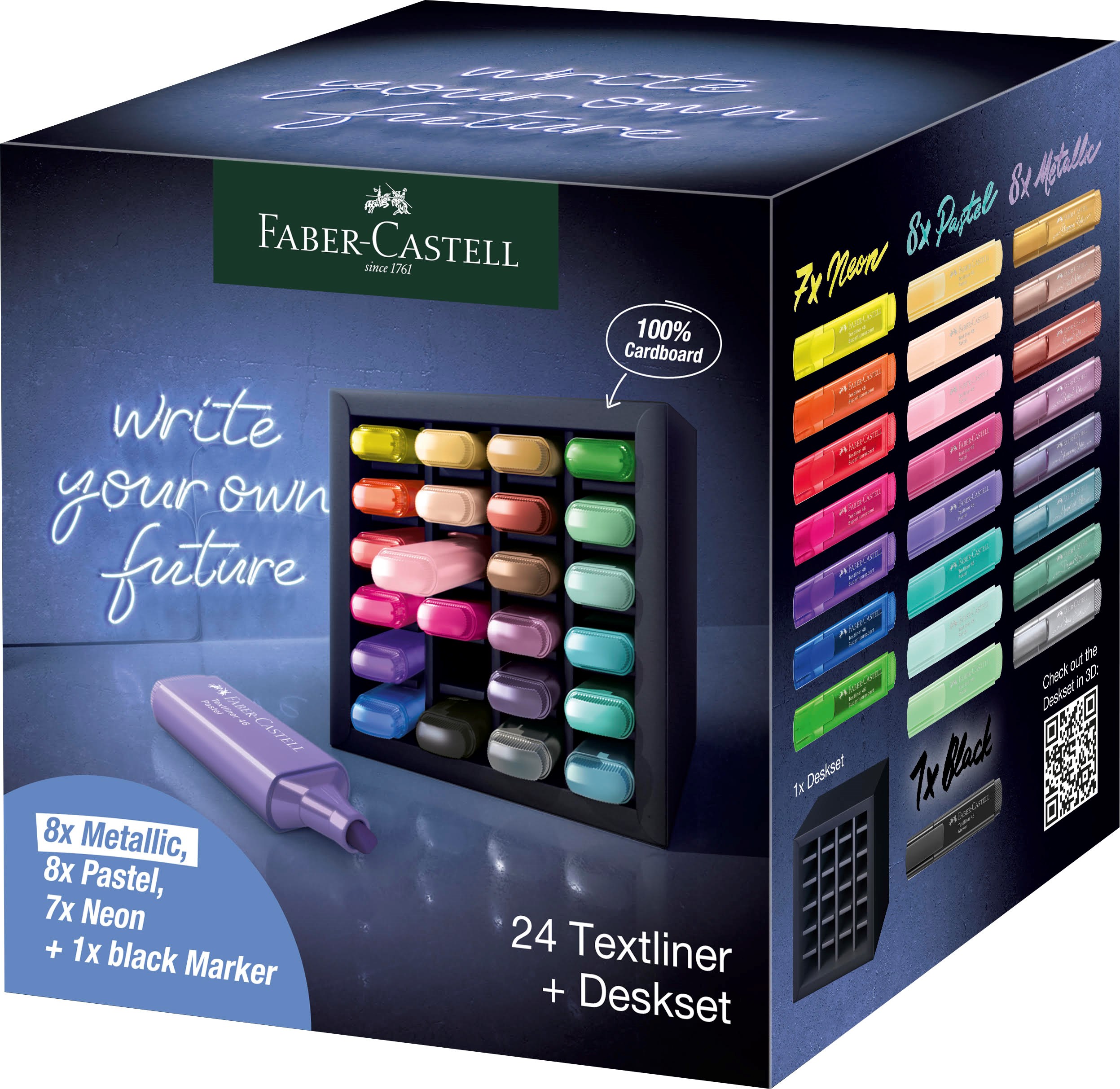 Faber-Castell Textliner Black box of 24 ass Tegneværktøj 254602