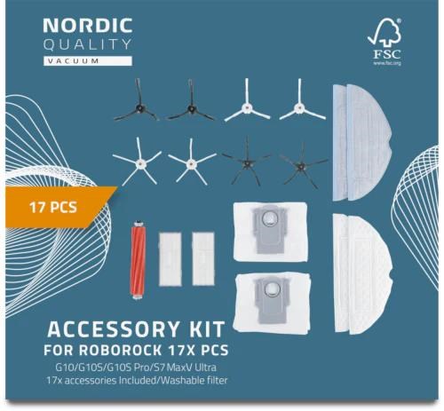Nordic Quality Robotstøvsuger 17 Pcs Kit for Roborock