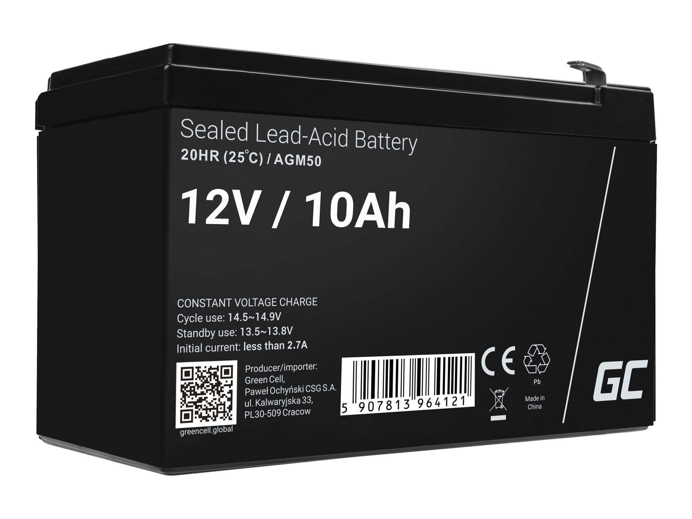 Green Cell AGM50 AGM 12V/10Ah Gel Deep Cycle Ups