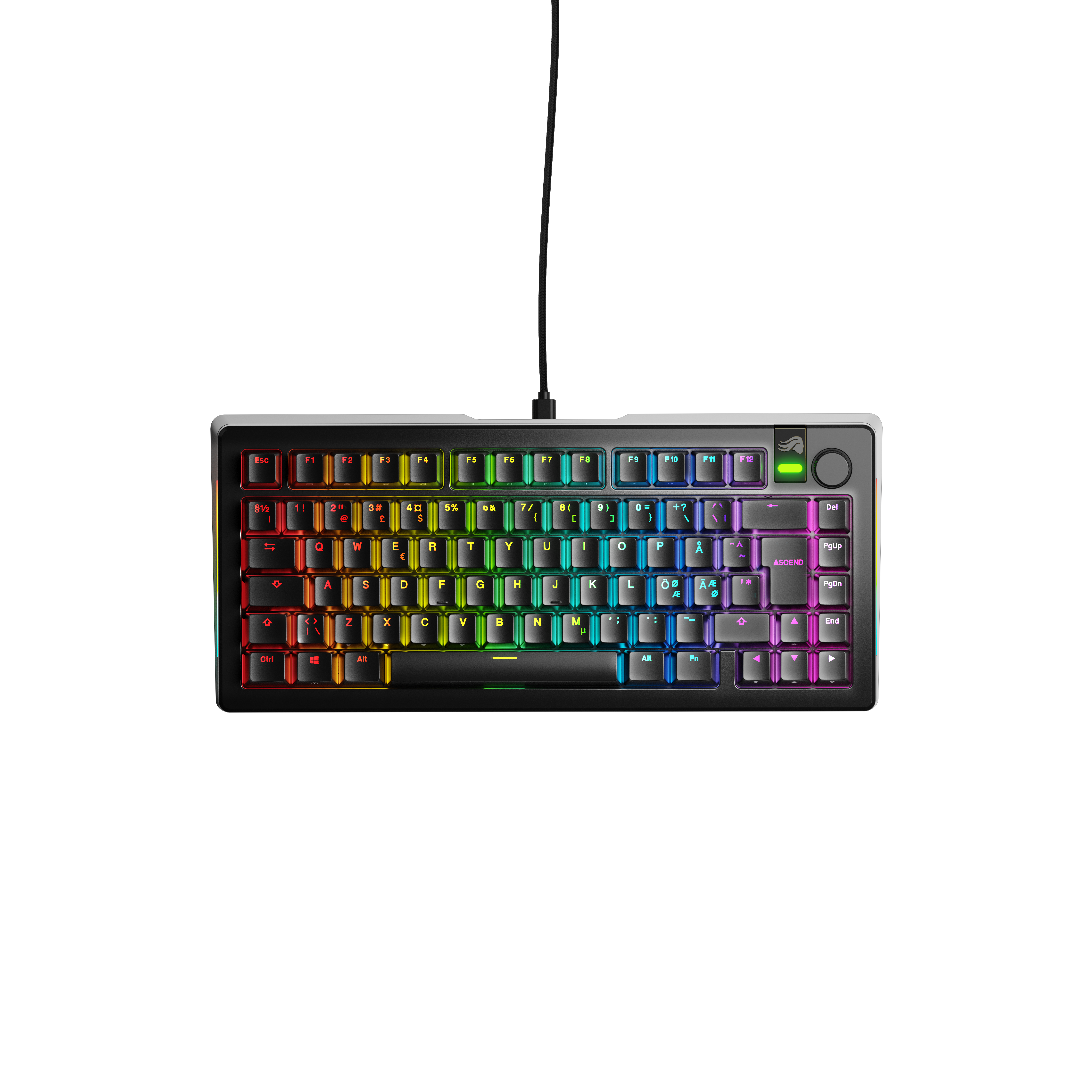 Glorious GMMK 3 Pro 75% - Gaming Tastatur - Uden Numpad - Nordisk - Sort Tastatur GLO-KB-GMMK3-PRO-75-PB-FOX-W-BLK-ND