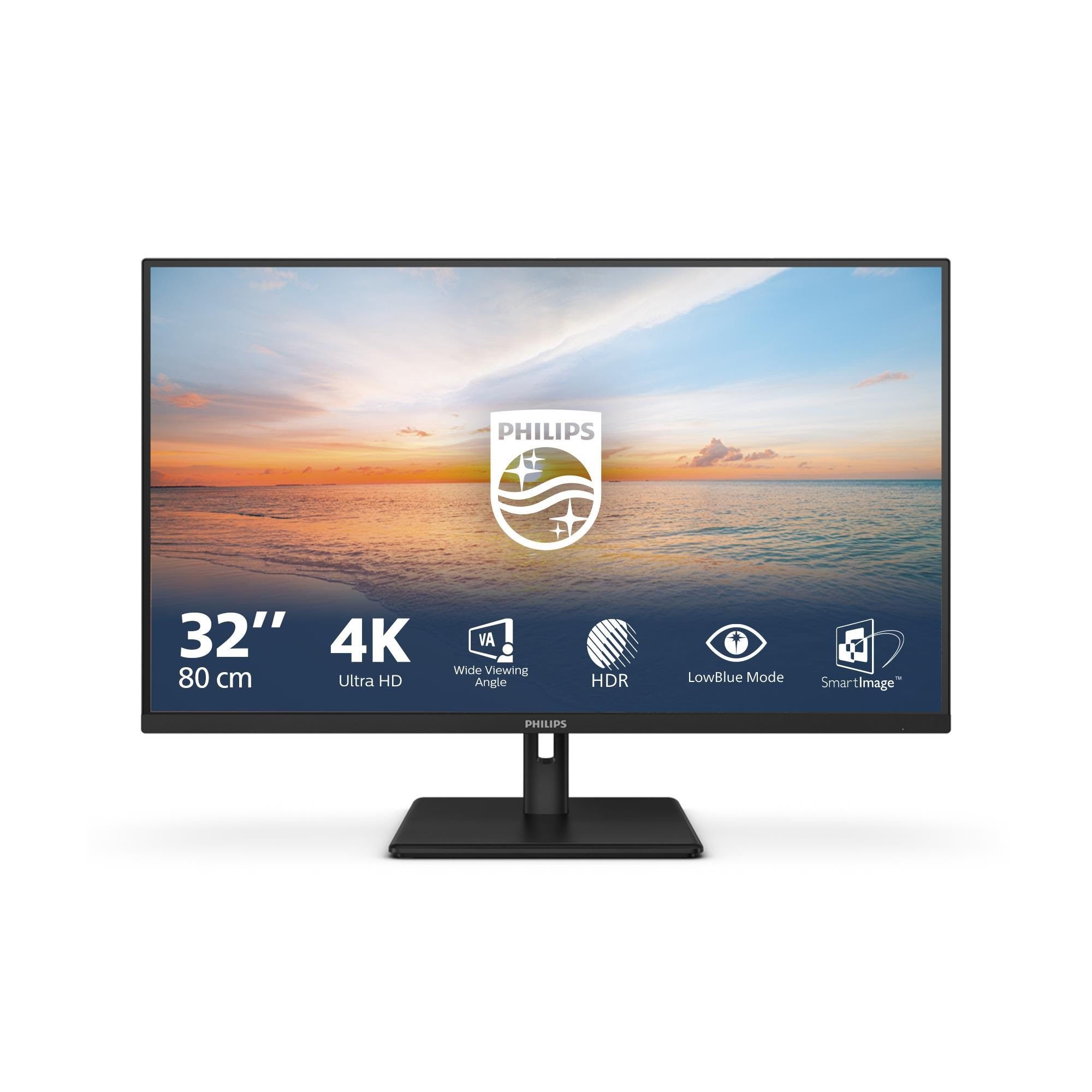 32" Philips 32E1N1800LA - 3840x2160 (4K) - 60Hz - VA Computerskærm Black 32E1N1800LA/00