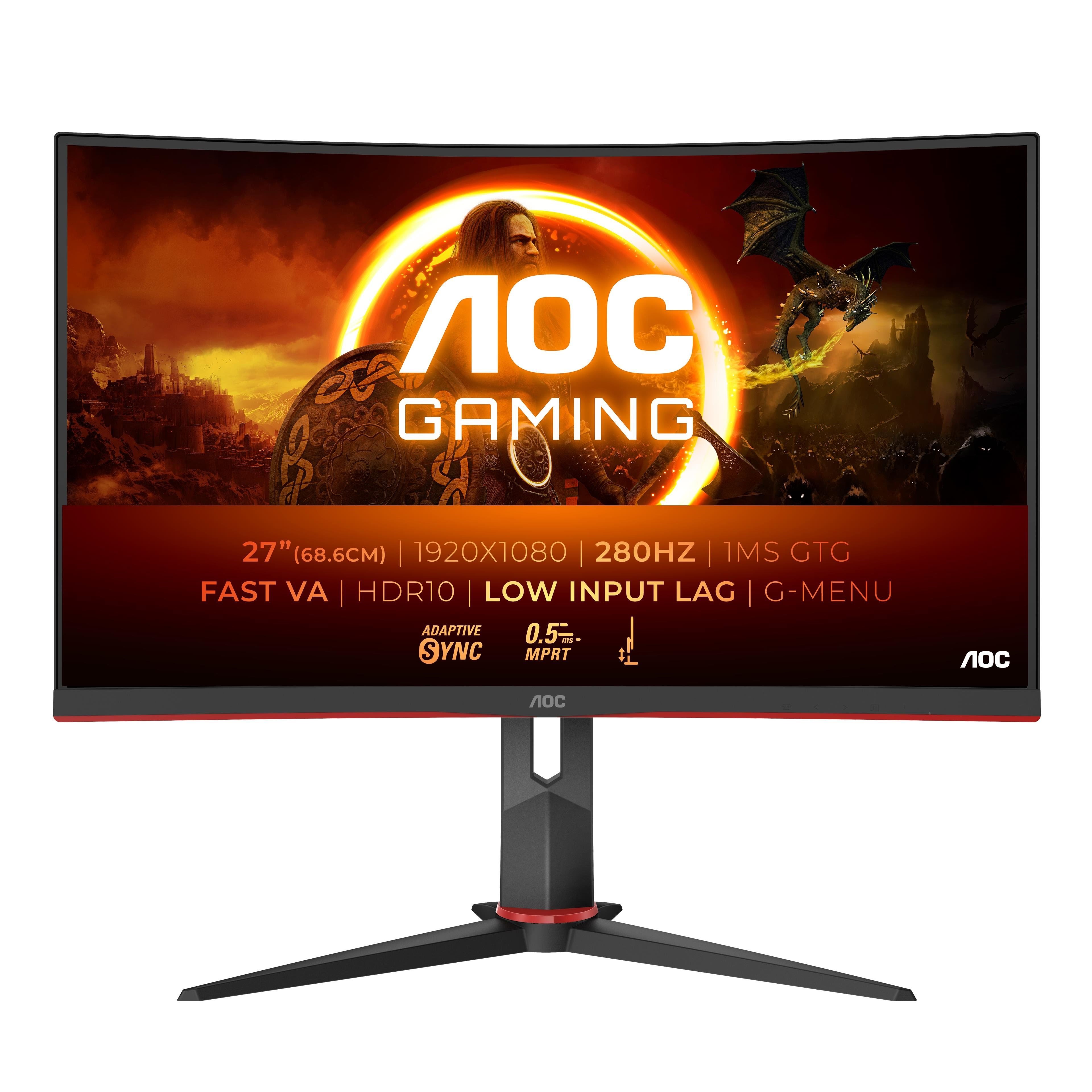27" AOC C27G2Z3/BK - 1920x1080 (FHD) - 240Hz - VA Computerskærm Red