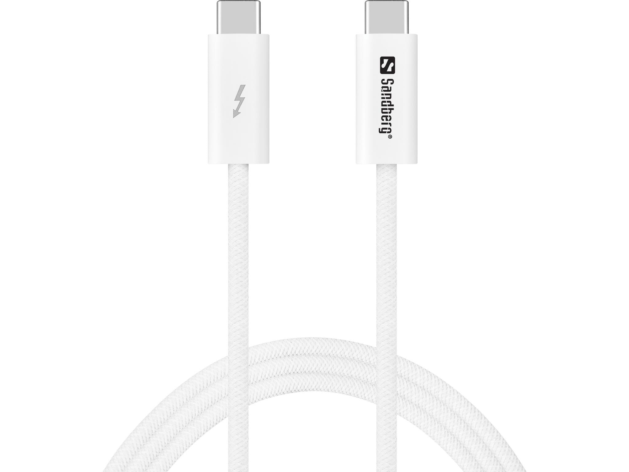Sandberg USB4 USB-C to USB-C Cable - 1m Usb Kabel Hvid 136-56