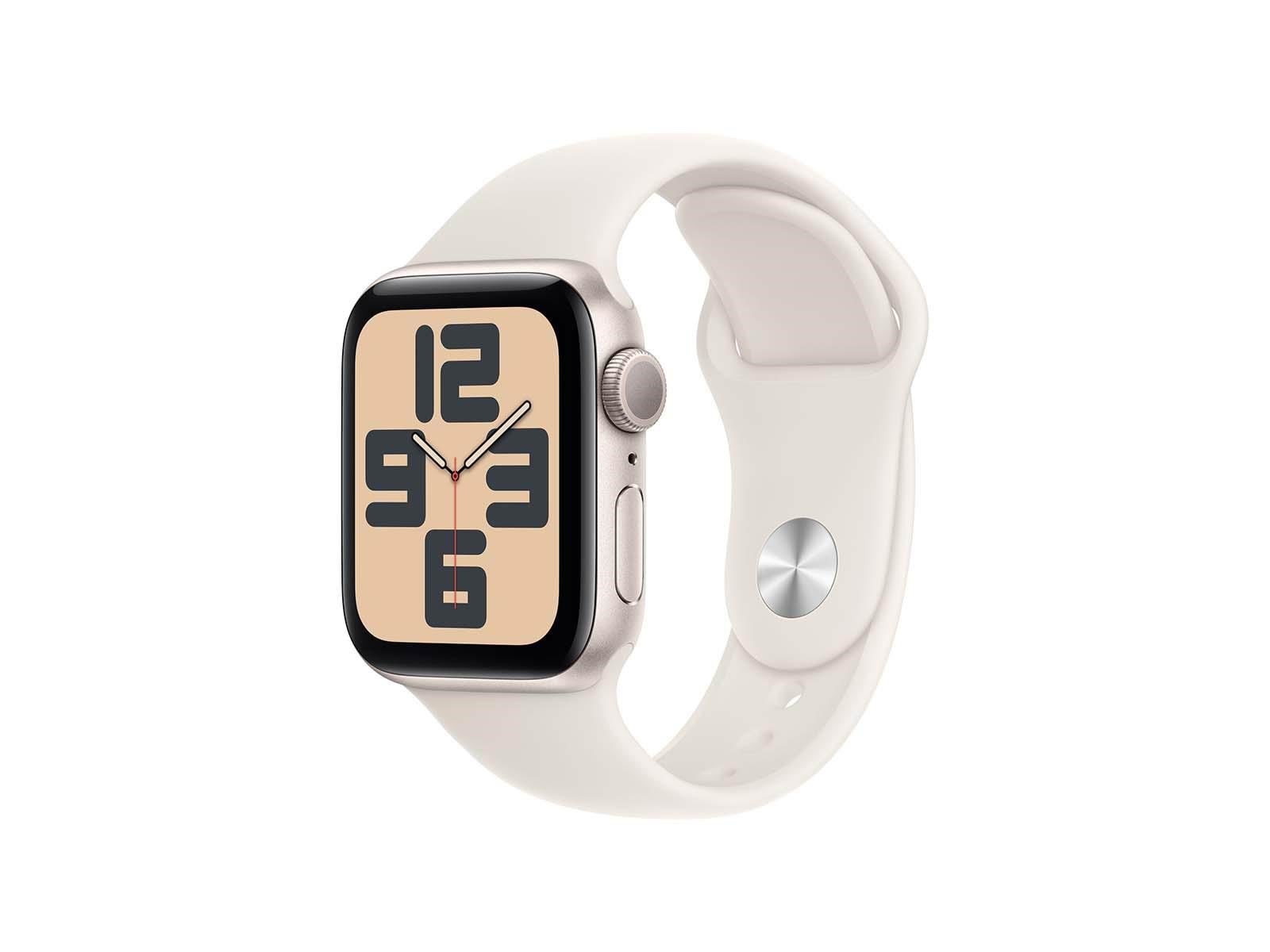 Apple Watch SE GPS 40mm - Starlight Aluminium Case with Starlight Sport Band - S/M Smartwatch MXEF3QN/A