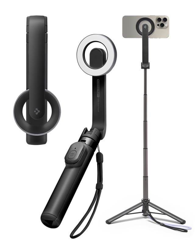 Spigen MagSafe Tripod Selfie Stick - black Mobil Tilbehør AMP07656