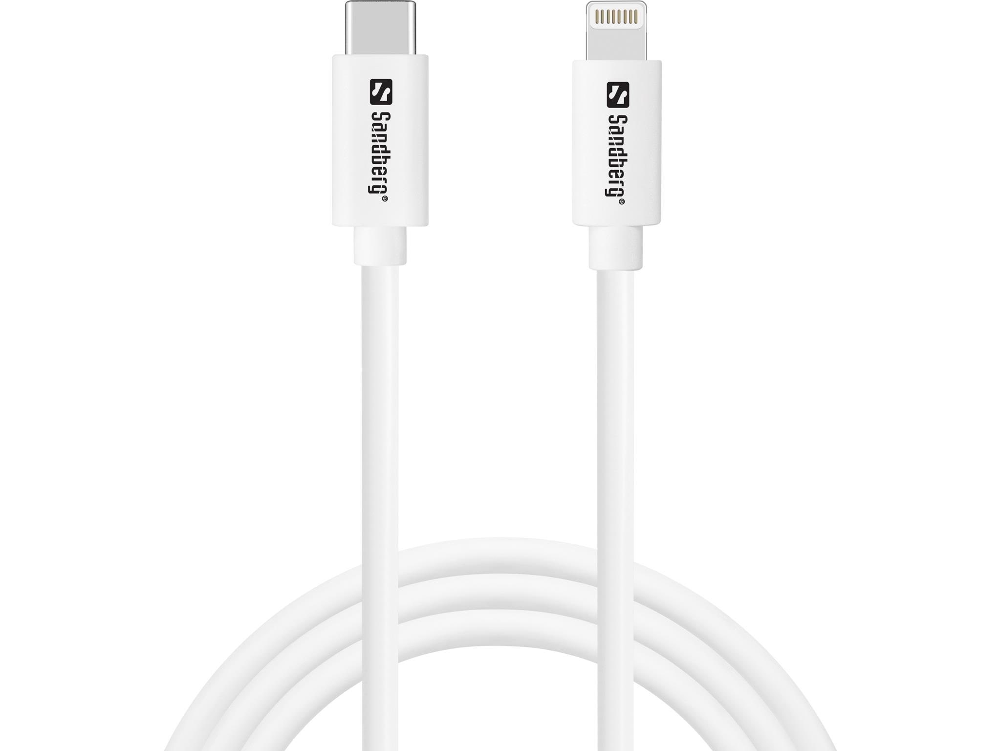 Sandberg USB-C to Lightning Cable - 1m Usb Kabel Hvid 136-58