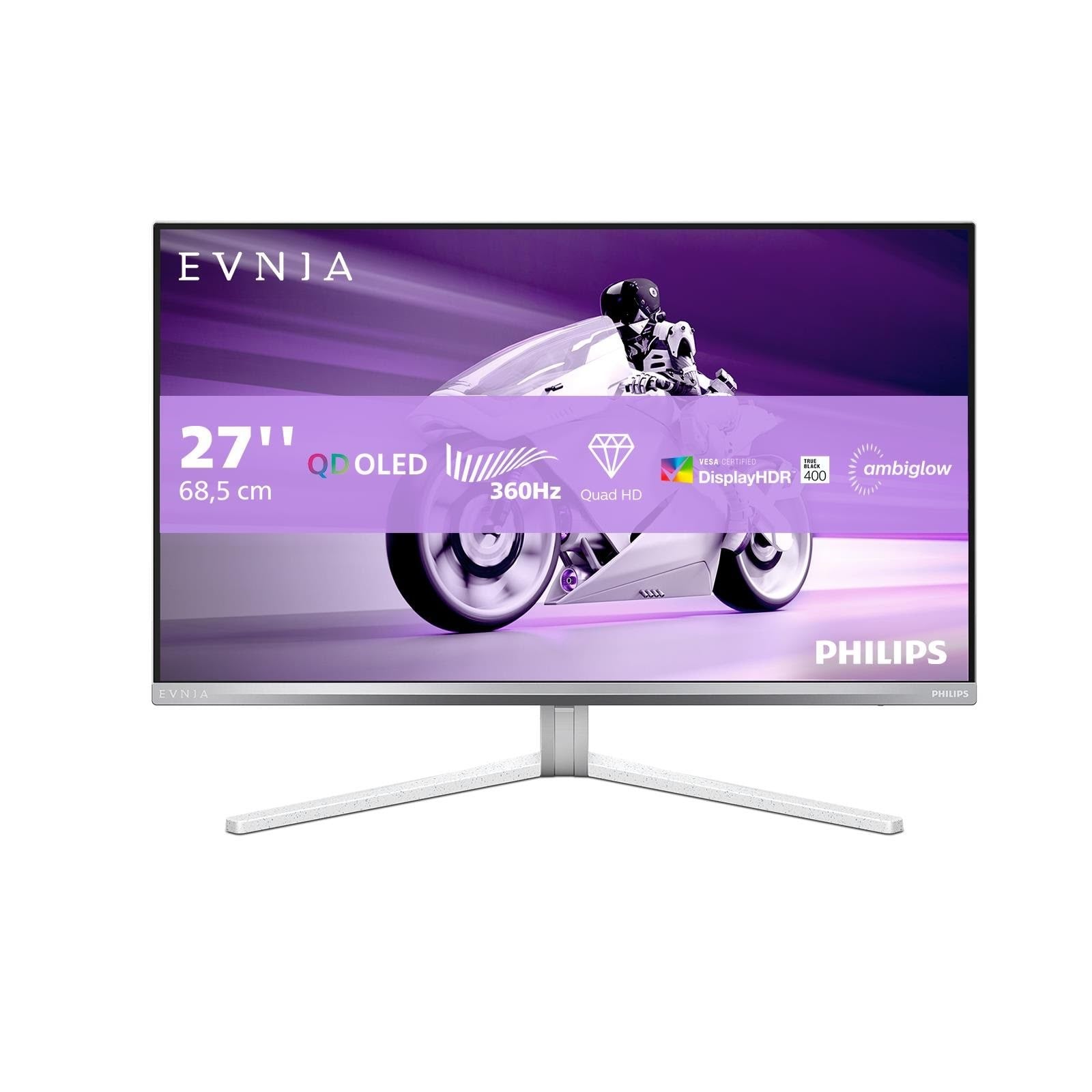 26.5" Philips Evnia 8000 - 2560x1440 (QHD) - 360Hz - QD-OLED Computerskærm White 27M2N8500/00