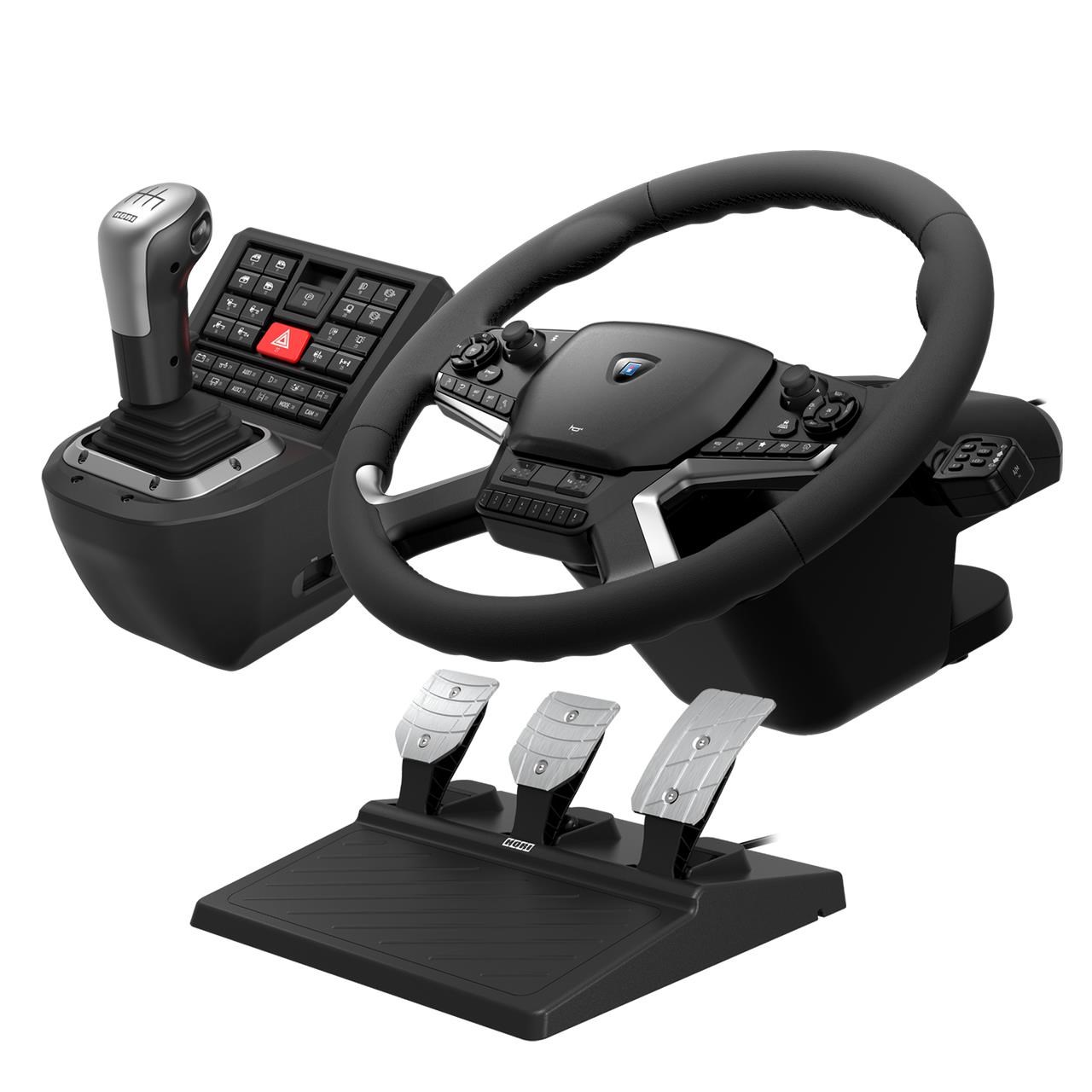 HORI Force Feedback Truck Control System - kablet rat, gamepad og pedal-sæt - PC - Wired Wheel, gamepad and pedals set - PC Spil Tilbehør HPC-044E