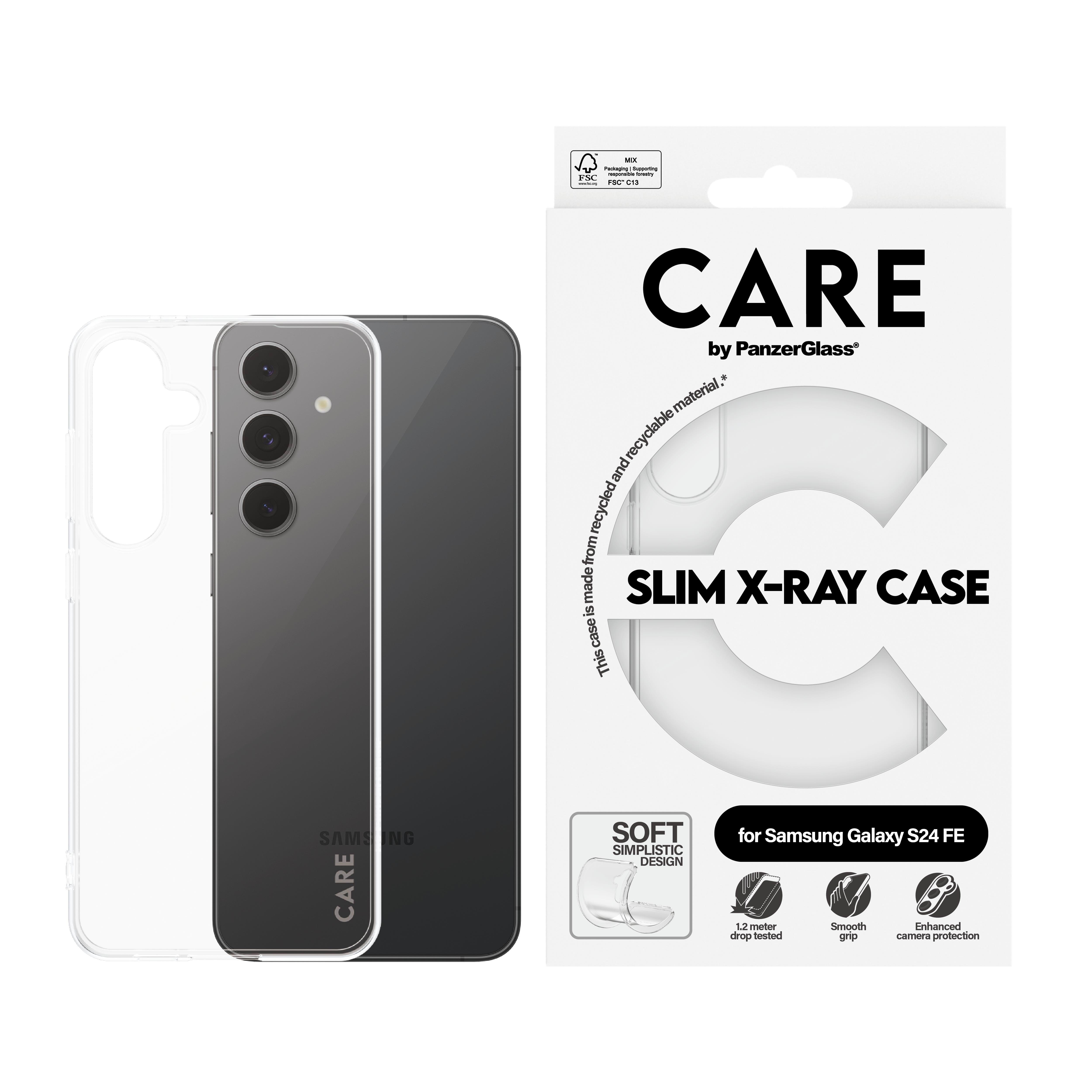 CARE by PanzerGlass Fashionable Case Transparent X-Ray Soft Basic Samsung Galaxy S24 FE