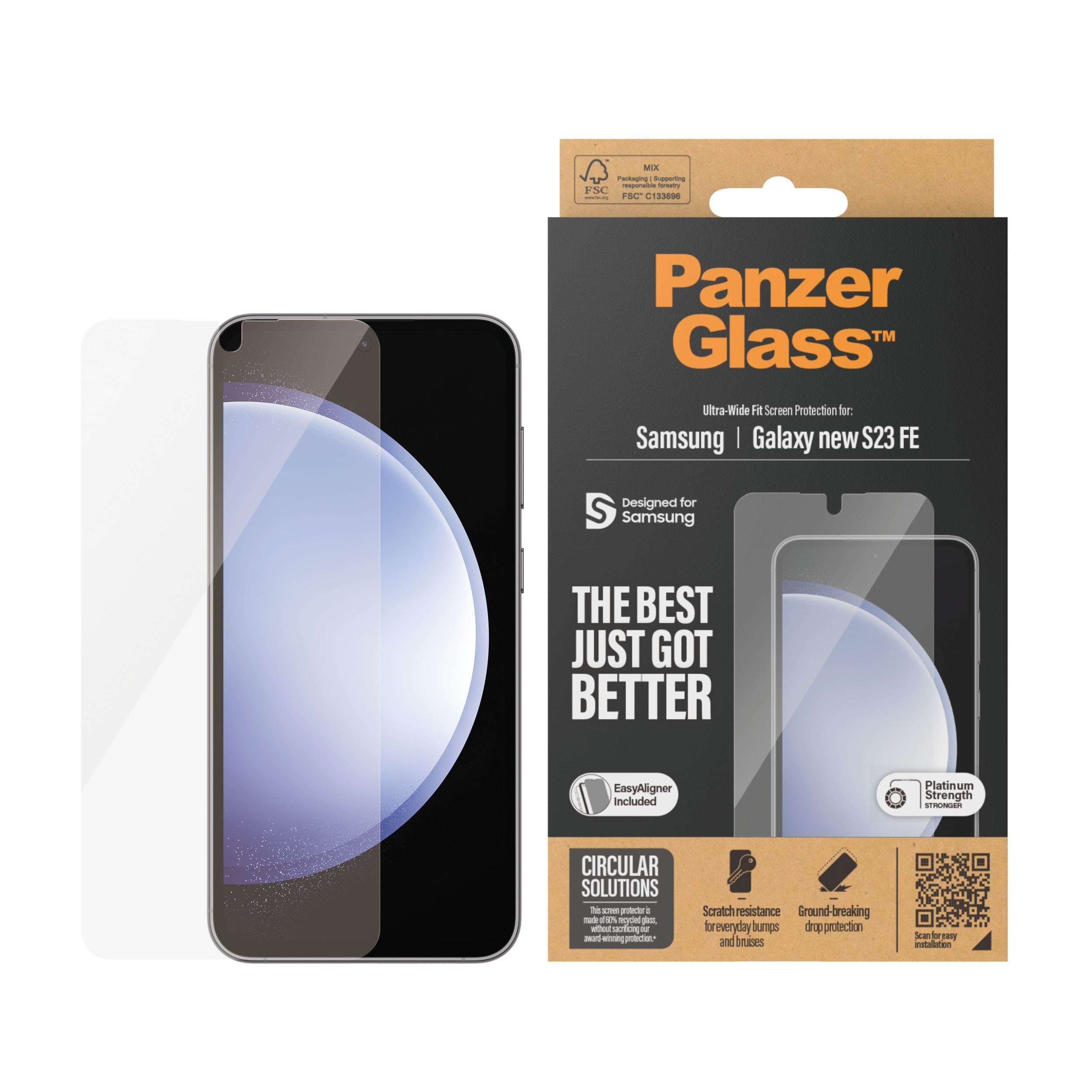 PanzerGlass Screen Protector Samsung Galaxy S24 FE | Ultra-Wide Fit w. Aligner Beskyttelsesglas PANZER7378