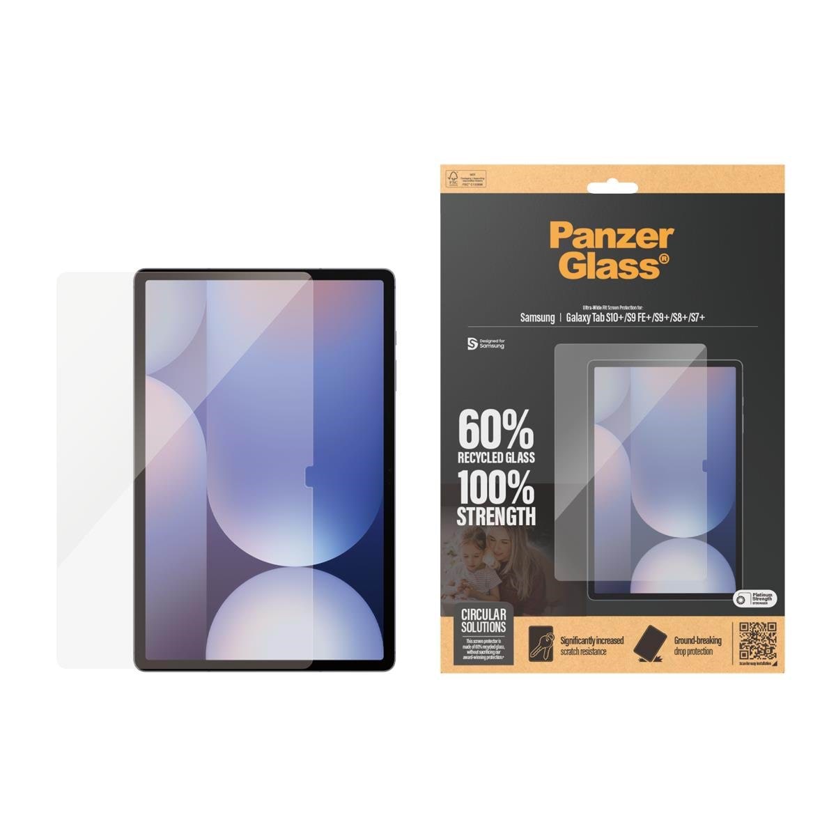 PanzerGlass Screen Protector Samsung Galaxy Tab S7+/S8+/S9+/S9 FE+/S10+ Tablet Tilbehør PANZER7379