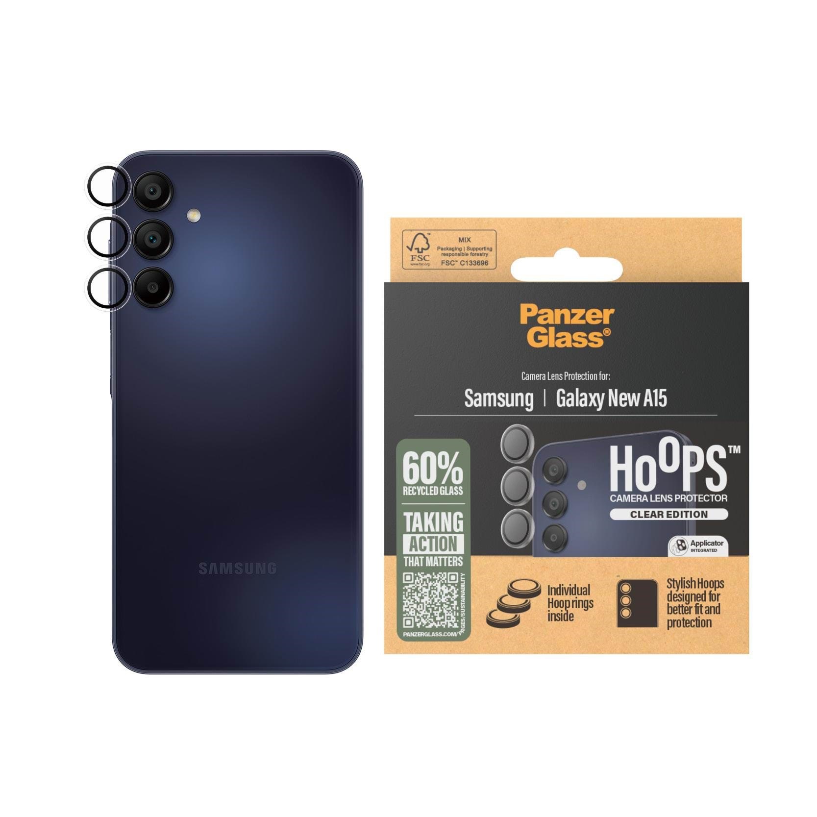 PanzerGlass Hoops Transparent Lens Protector Samsung Galaxy A16 Beskyttelsesglas PANZER3810