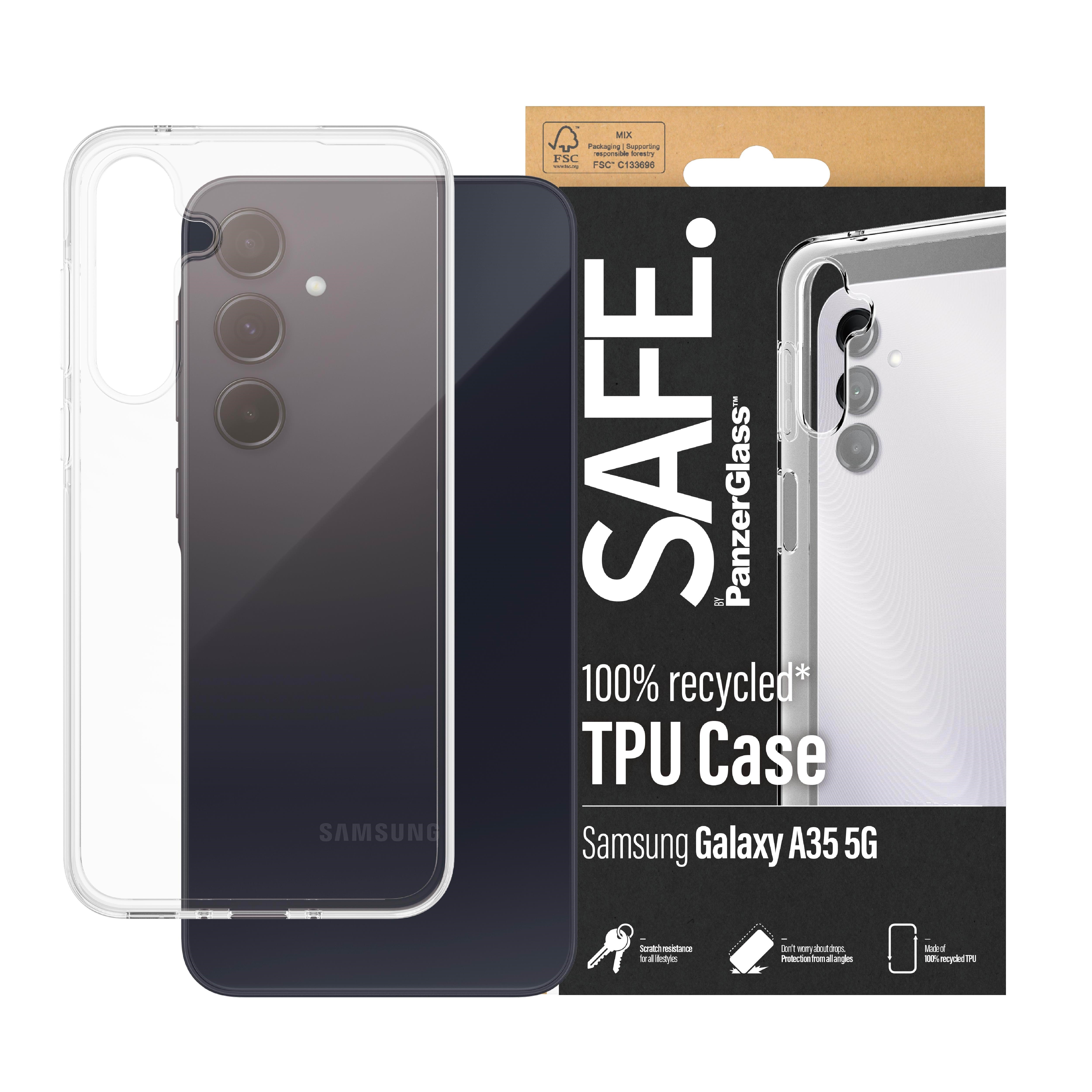SAFE by PanzerGlass TPU Case Samsung Galaxy A35 5G | Transparent Mobilcover SAFE95690