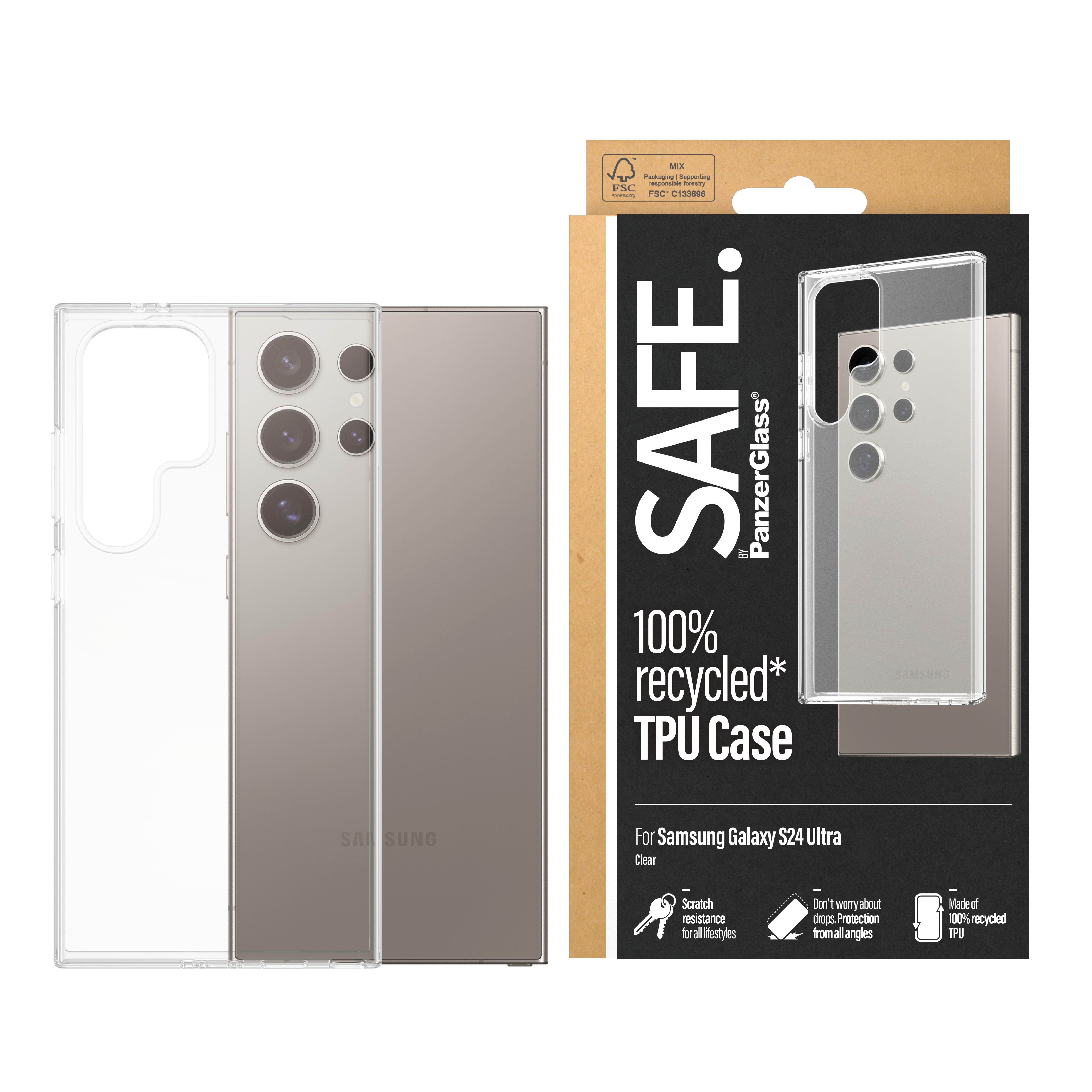SAFE by PanzerGlass TPU Case Samsung Galaxy S24 Ultra | Transparent Mobilcover SAFE95674