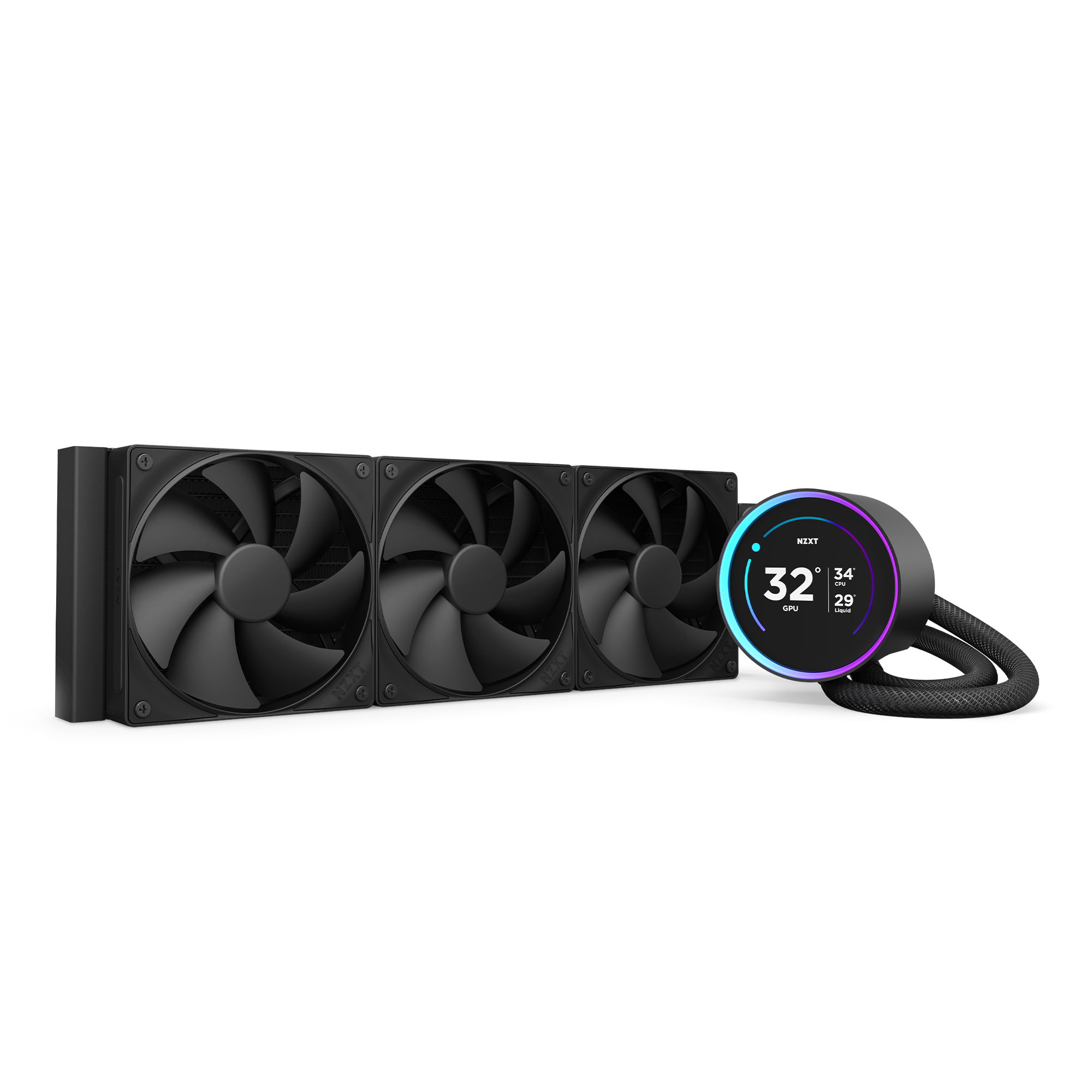 NZXT Kraken Elite V2 360 (2024) - Sort - CPU Vandkøling - Max 30 dBA Cpu Køler RL-KN36E-B2