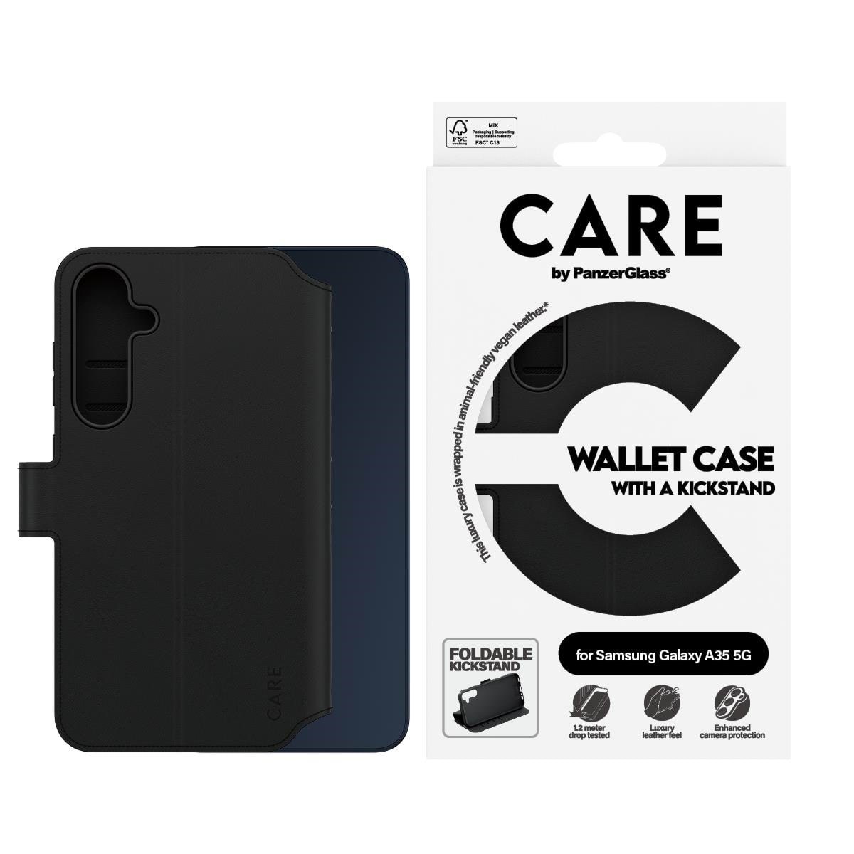 CARE by PanzerGlass Feature Wallet Case w. Kickstand Samsung Galaxy A35 5G Mobilcover PANZER1967