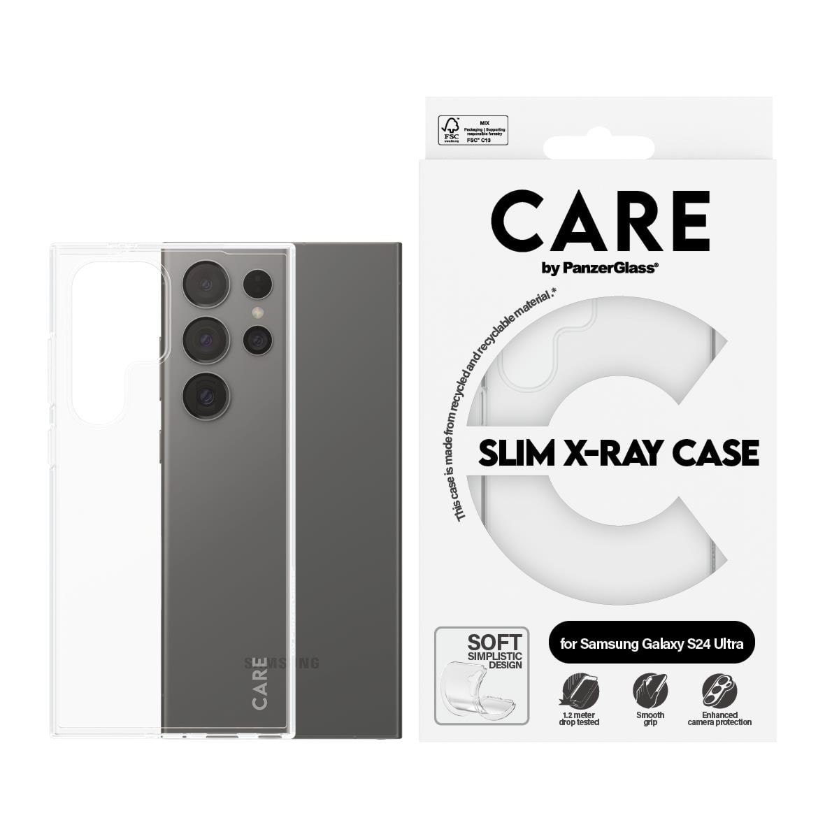 CARE by PanzerGlass Fashionable Case Transparent X-Ray Soft Basic Samsung Galaxy S24 Ultra