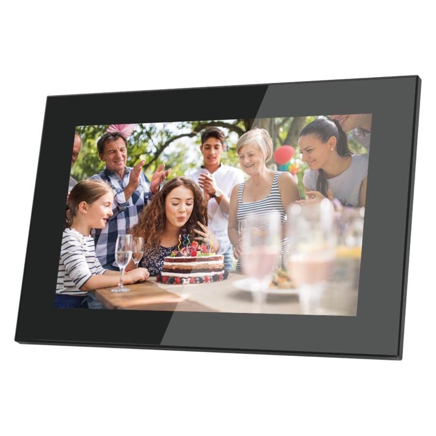 Lippa Frameo Digital Picture Frame 10" in glass - Black Digital Fotoramme LPFR10GL
