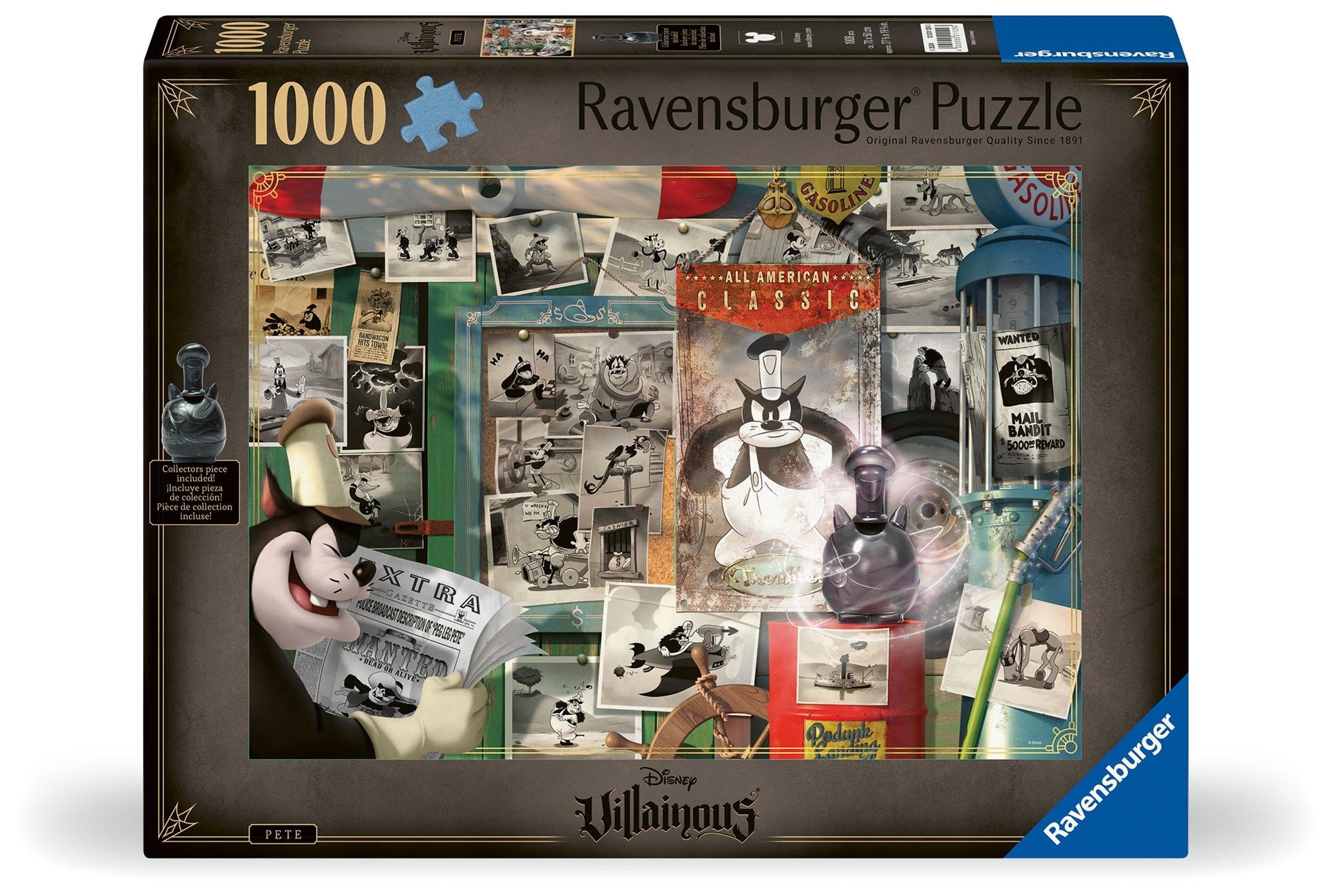Ravensburger Puzzle Disney Villainous: Pete 1000p Puslespil 12001129