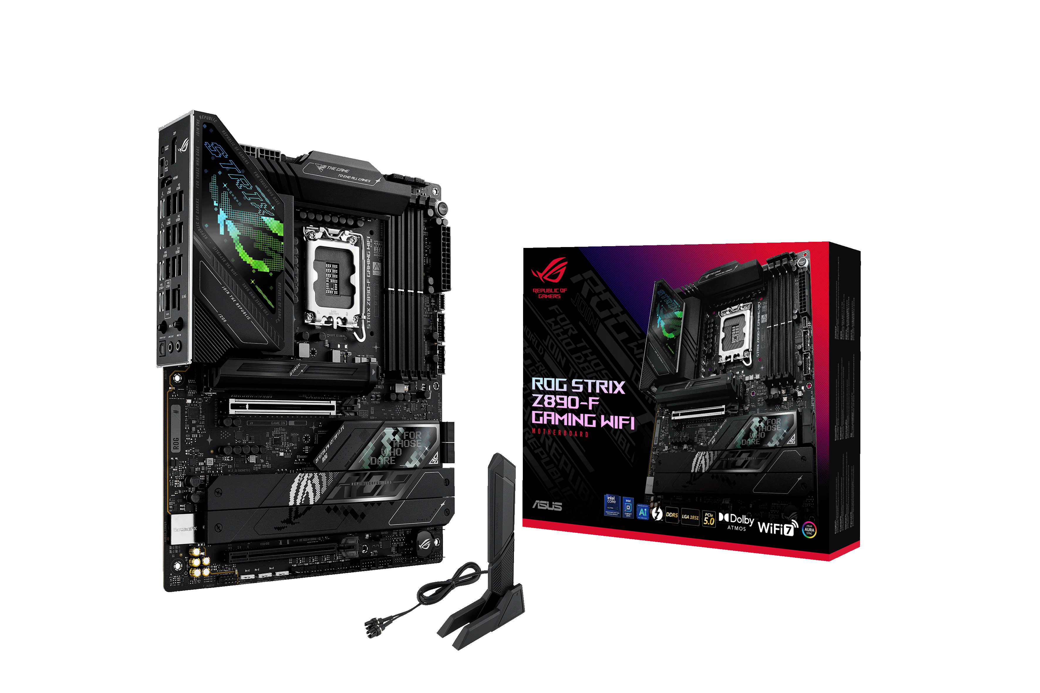 ASUS ROG STRIX Z890-F GAMING WIFI Bundkort - Intel Z890 - Intel LGA1851 - DDR5 RAM - ATX Bundkort 90MB1I40-M0EAY0