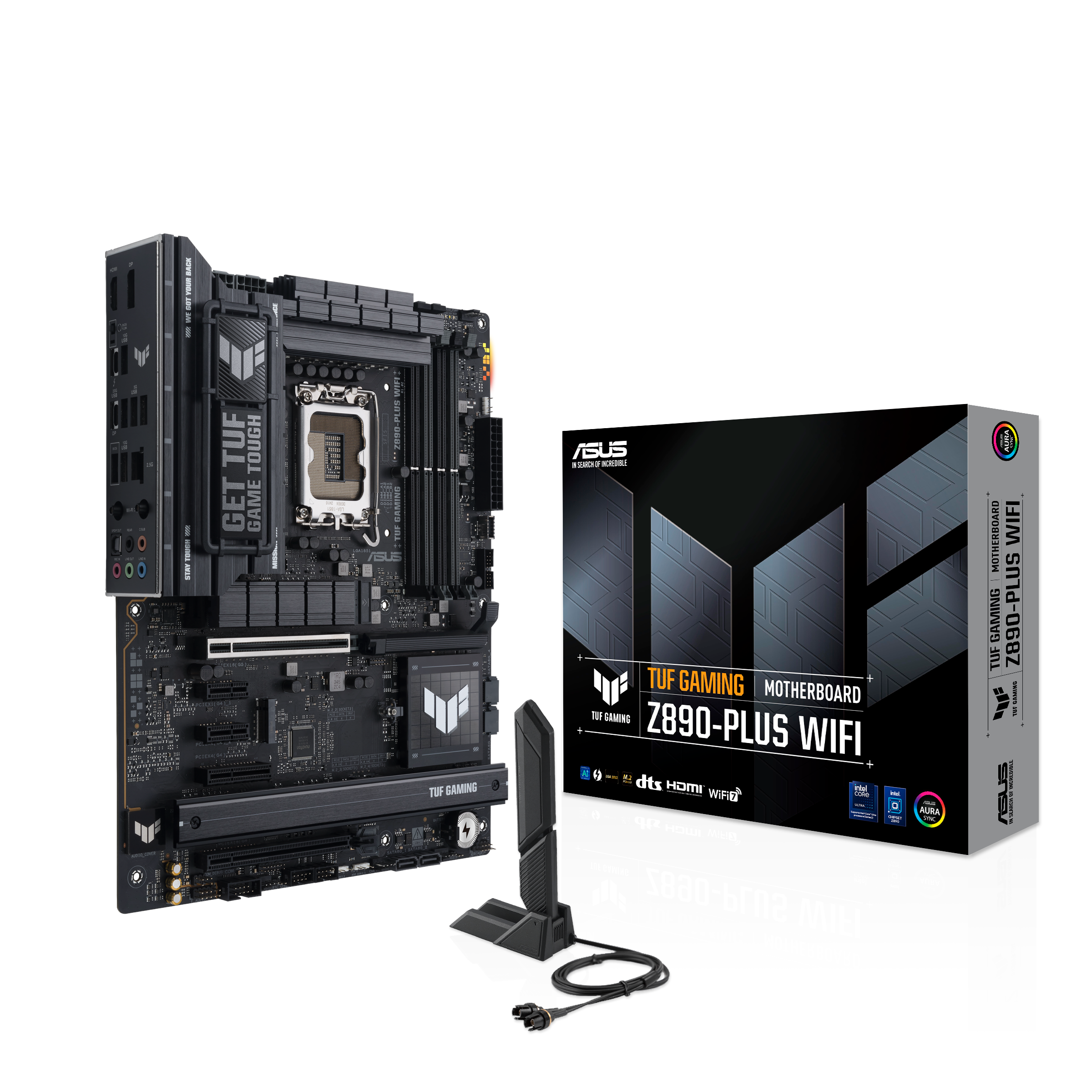 ASUS TUF GAMING Z890-PLUS WIFI Bundkort - Intel Z890 - Intel LGA1851 - DDR5 RAM - ATX Bundkort 90MB1IQ0-M0EAY0
