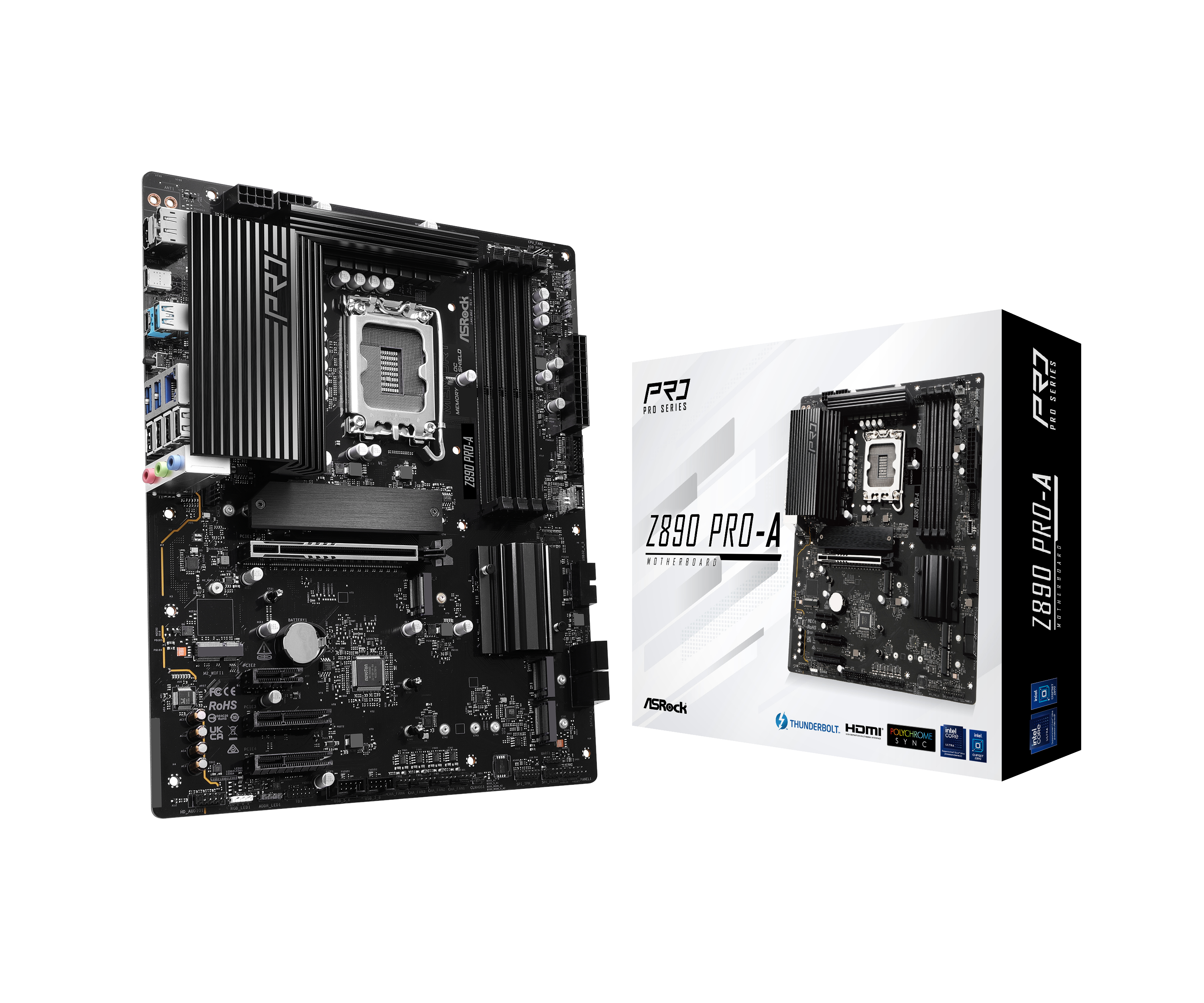 ASRock Z890 PRO-A Bundkort - Intel Z890 - Intel LGA1851 - DDR5 RAM - ATX Bundkort 90-MXBP50-A0UAYZ