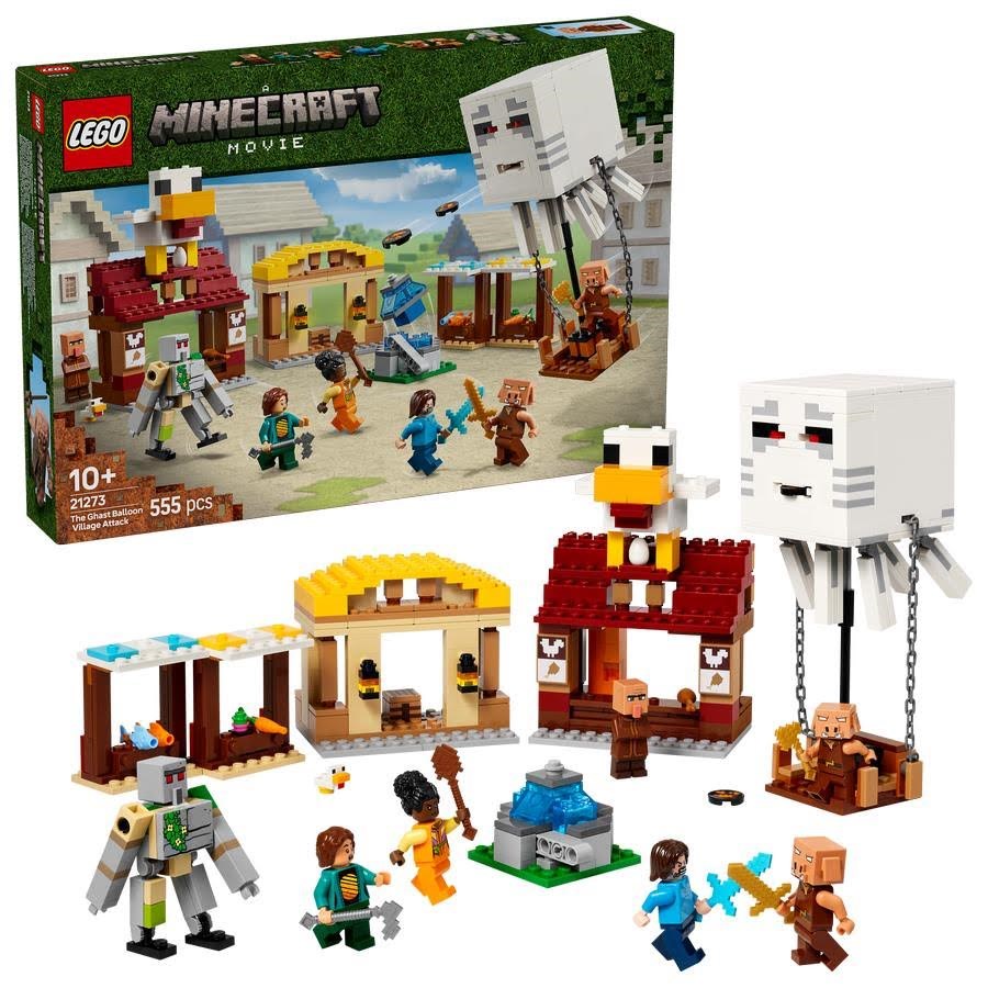 LEGO Minecraft 21273 Ghast-ballonens angreb på landsbyen byggesæt 10+ år