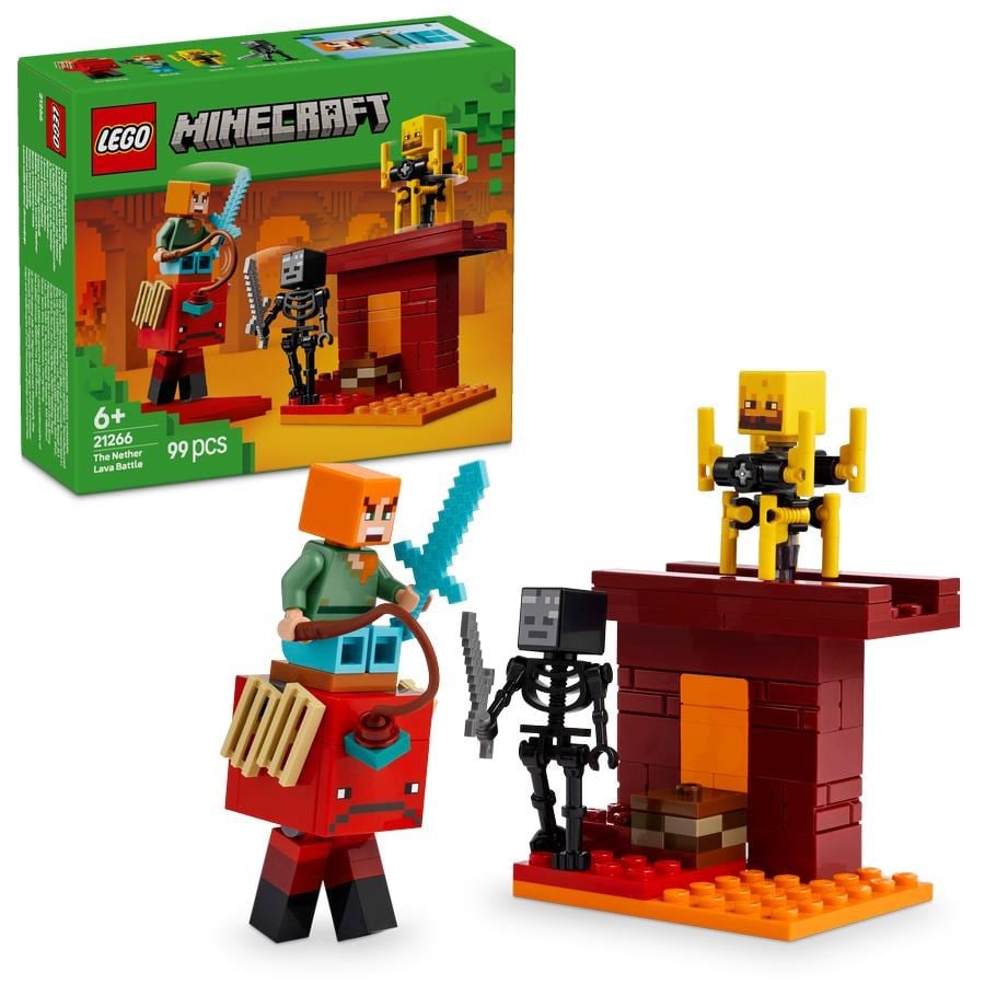 LEGO Minecraft 21266 Nether-lavakampen legetøj 6+ år