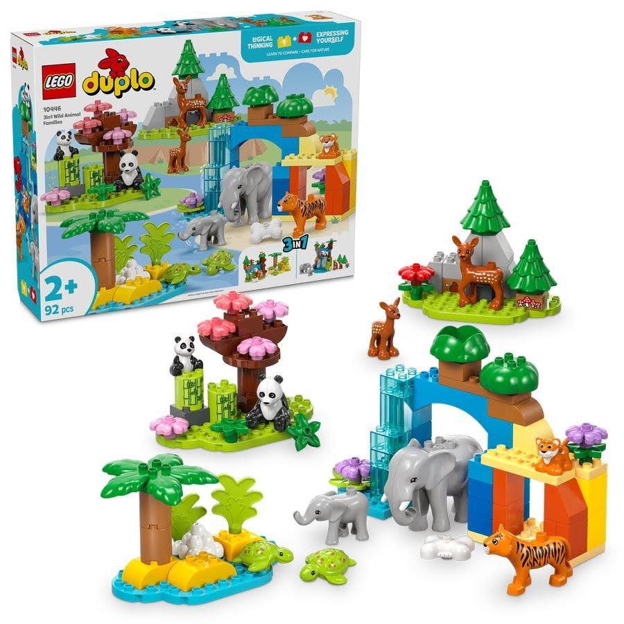 LEGO DUPLO 10446 3-i-1 vilde dyrefamilier legetøj 2+ år