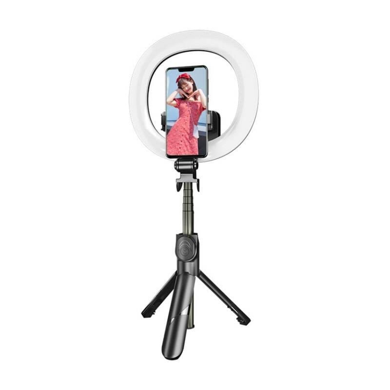 Puluz Selfie stick/ tripod with LED light ring Mobil Tilbehør TBD0595696701A
