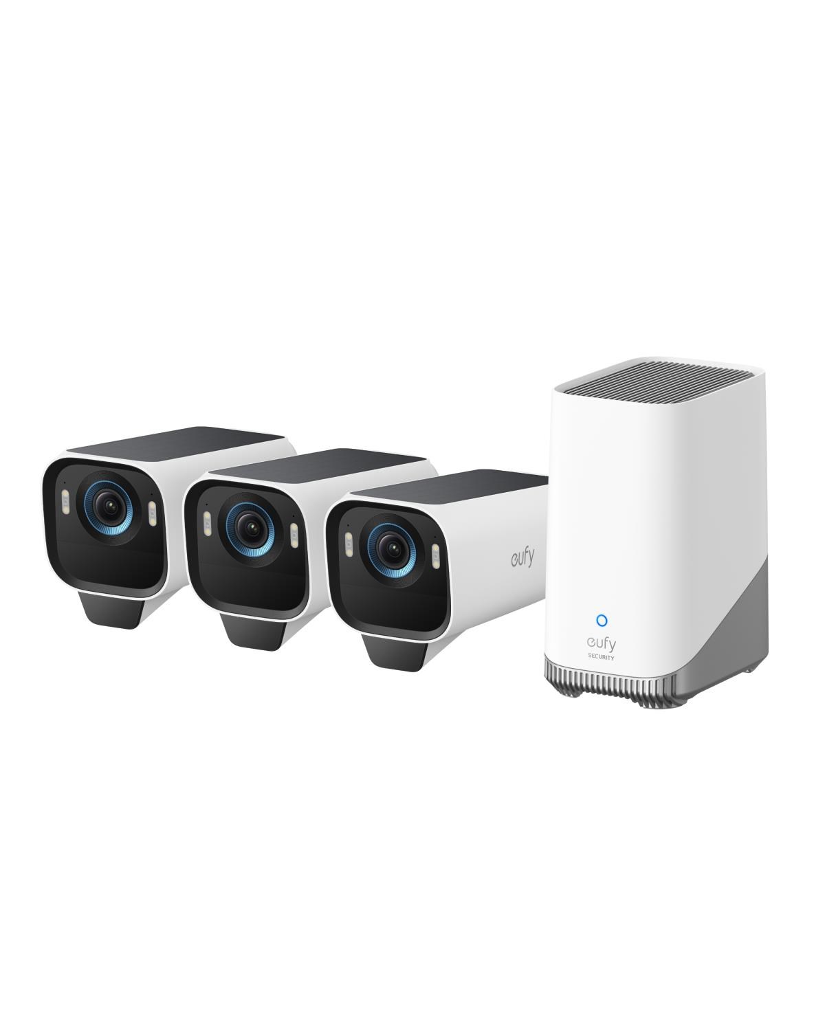 Eufy Cam S3 Pro, 3-kamera-sæt, sikkerhedskamera Smart Home T88933W1