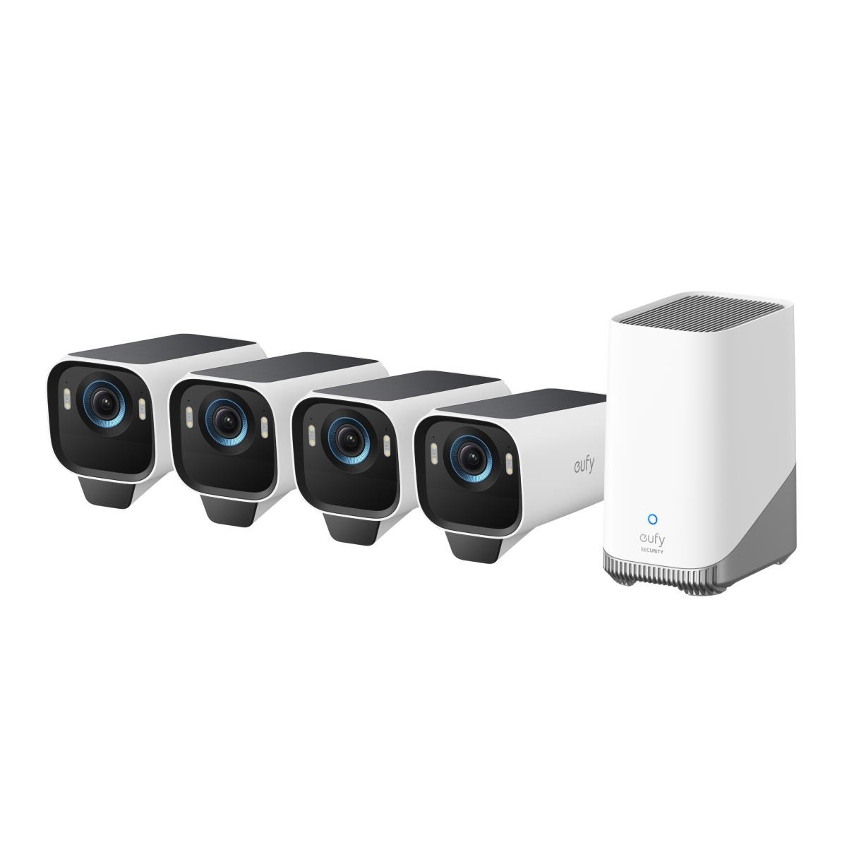 Eufy Cam S3 Pro, 4-kamera-sæt, sikkerhedskamera Smart Home T88943W1
