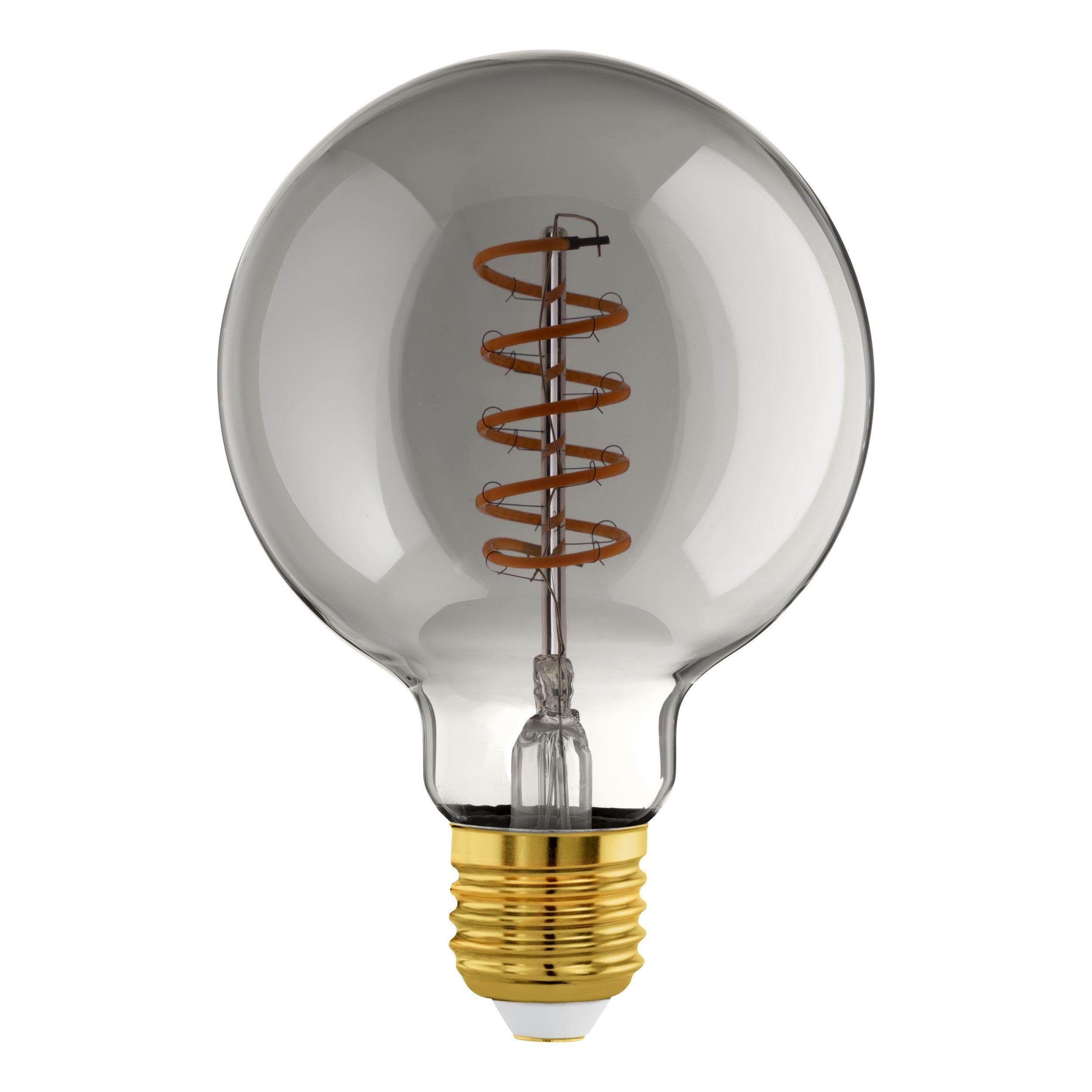 EGLO CONNECT.Z E27 G95 spiral røgfarvet SMART pære M/VARM HVID LYS Smart Home 110287