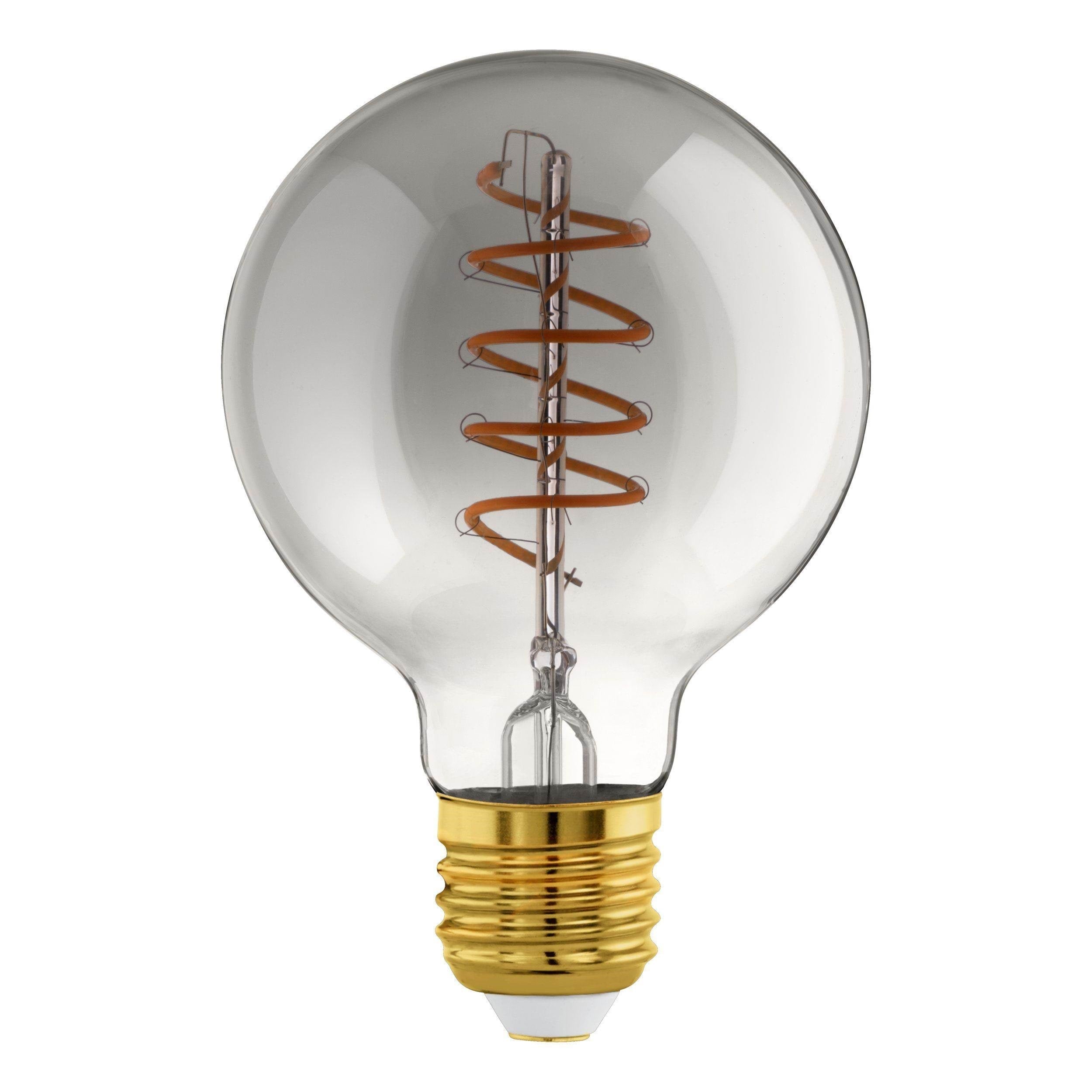 EGLO CONNECT.Z E27 G80 spiral røgfarvet SMART pære M/VARM HVID LYS Smart Home 110286