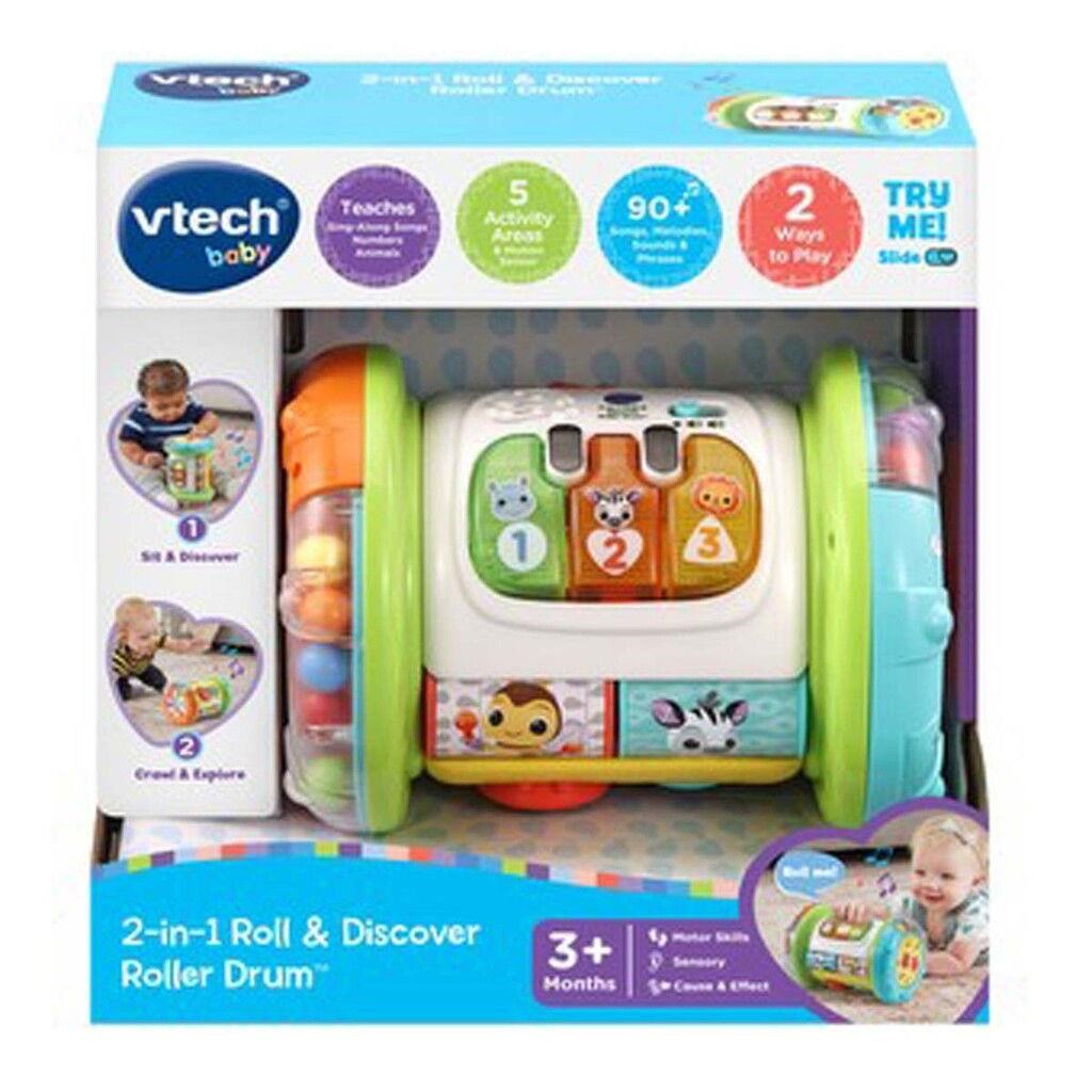VTech 2- In 1 Rolling Explorer Tromme SE Babylegetøj 950-562621