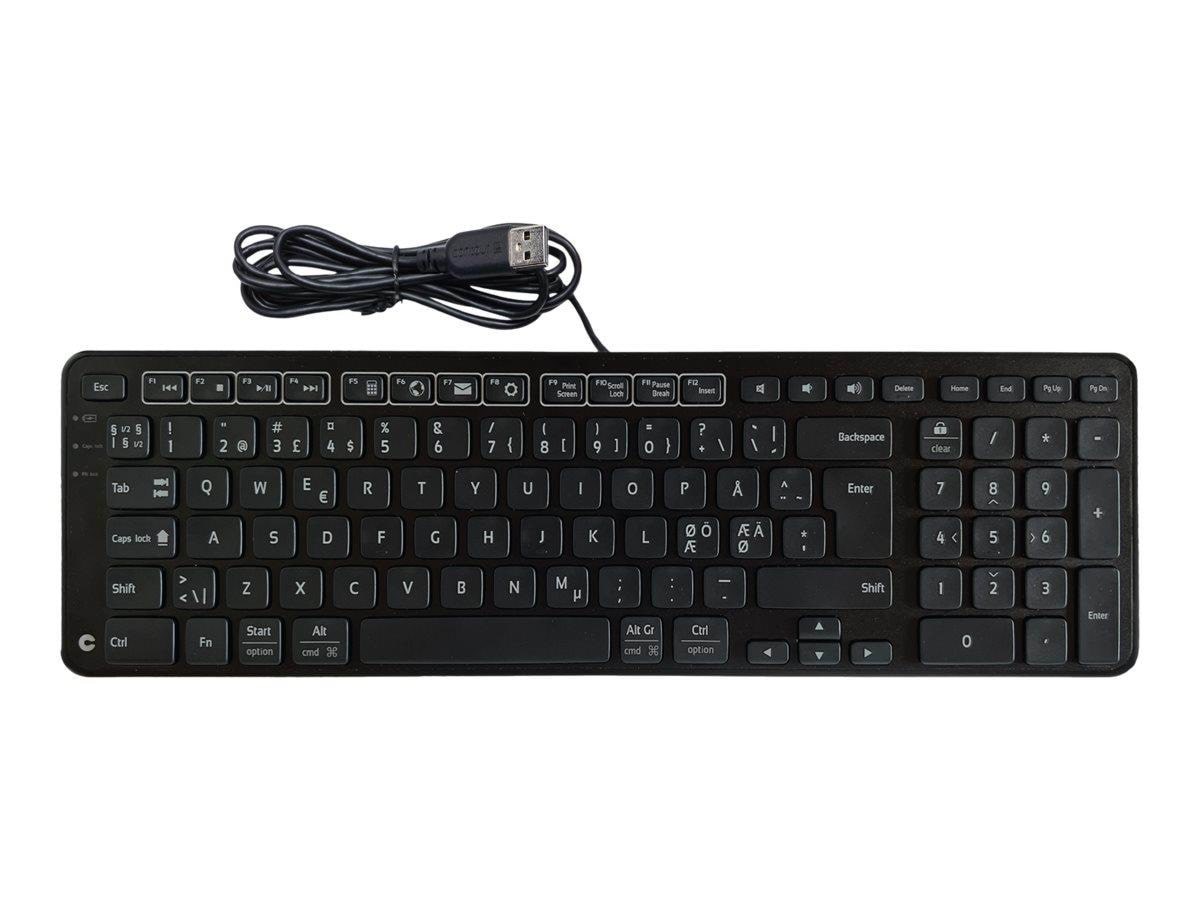Contour Markeringstape DURALINE 50/05 - Tastatur - Nordisk - Sort Tastatur 102105
