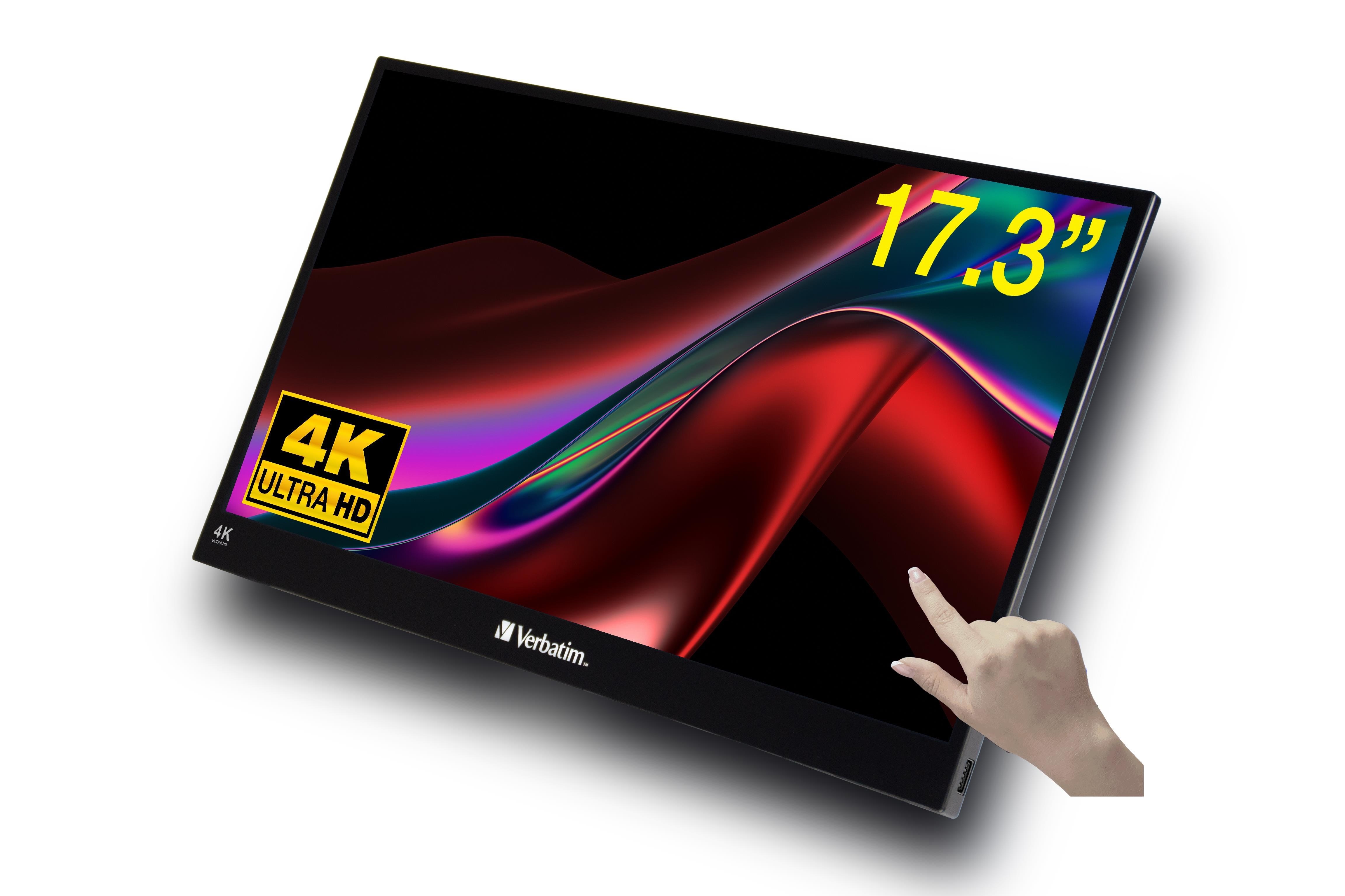 17" Verbatim PMT-17-4K - 3840x2160 (4K) - IPS Computerskærm Black 32239
