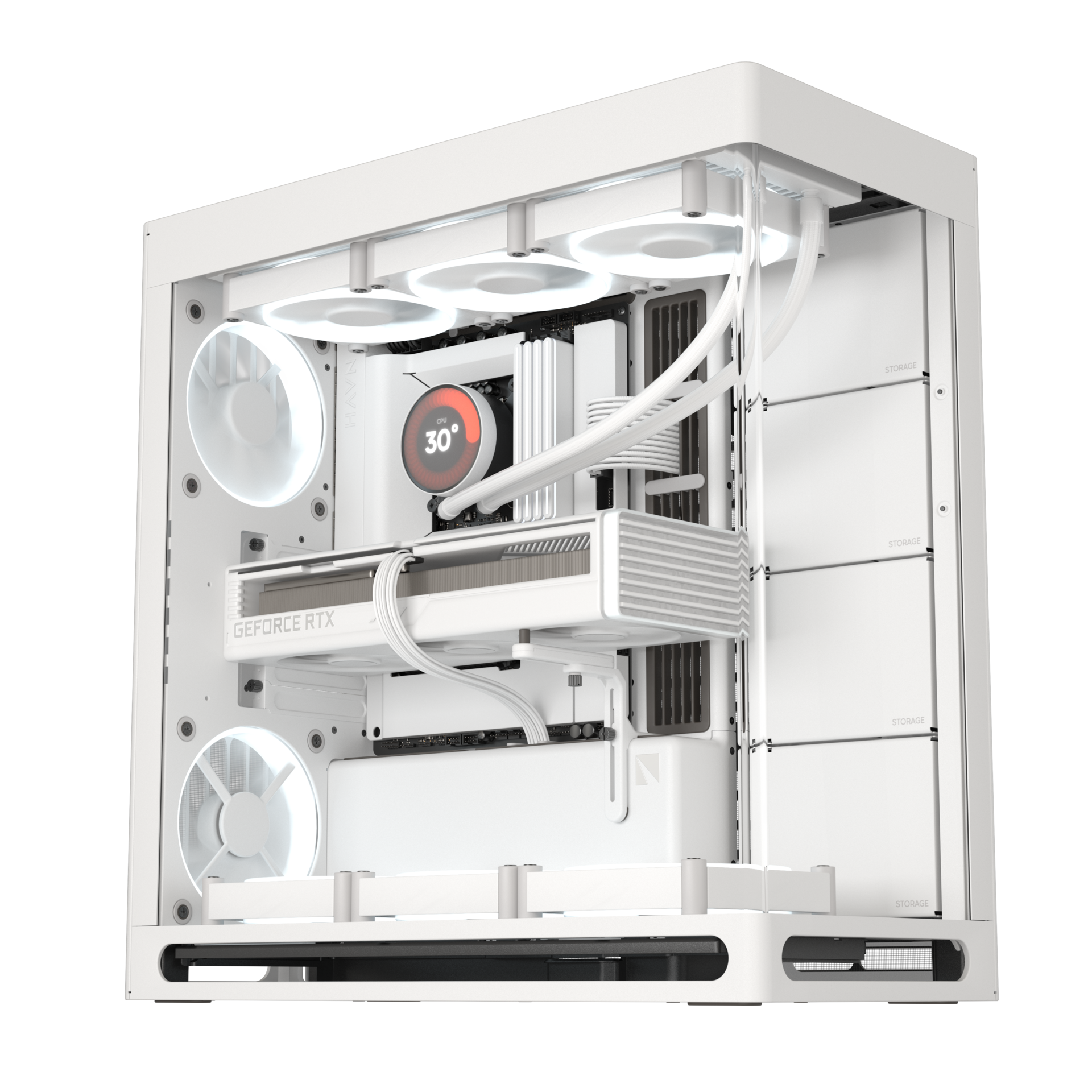 Havn HS 420 White - Kabinet - Miditower - Hvid Kabinet HVN-CA-HS420-05