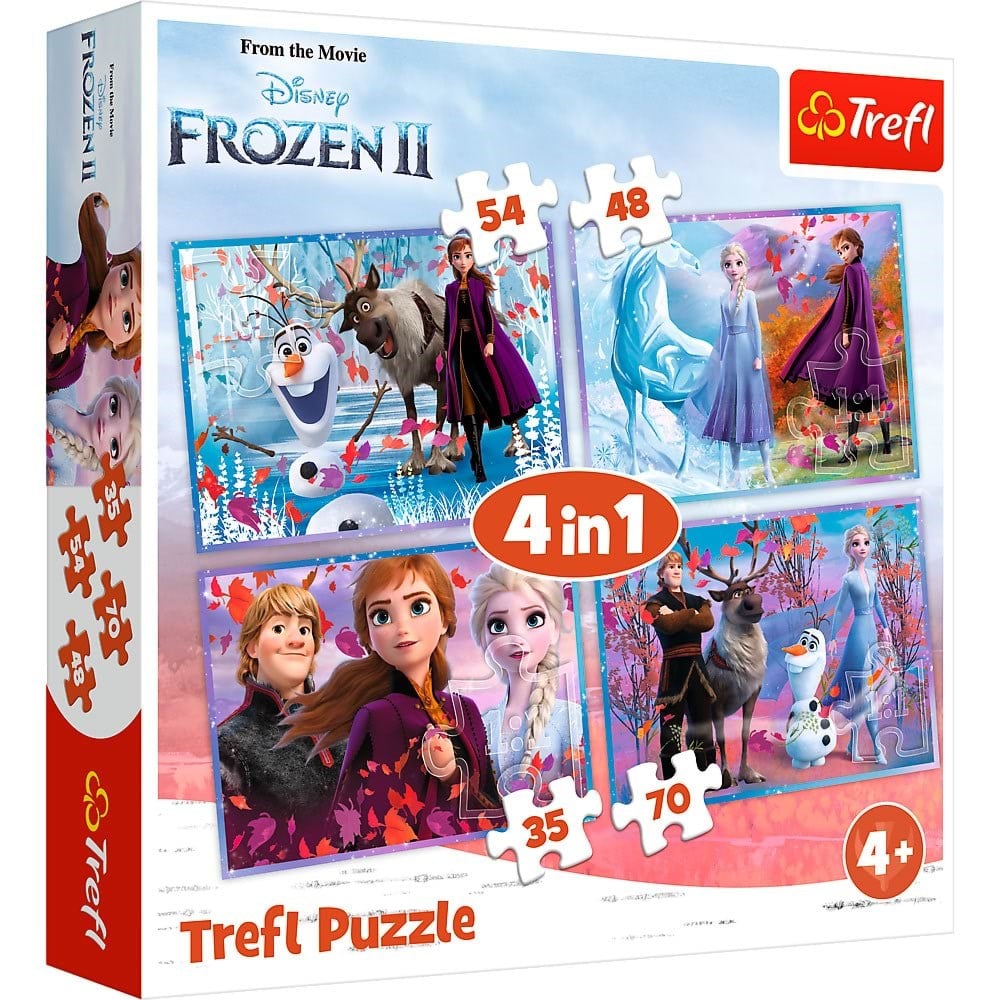 Trefl Puzzle - Frozen - Journey into the unknown (4in1) 2D Puslespil Puslespil 34323T
