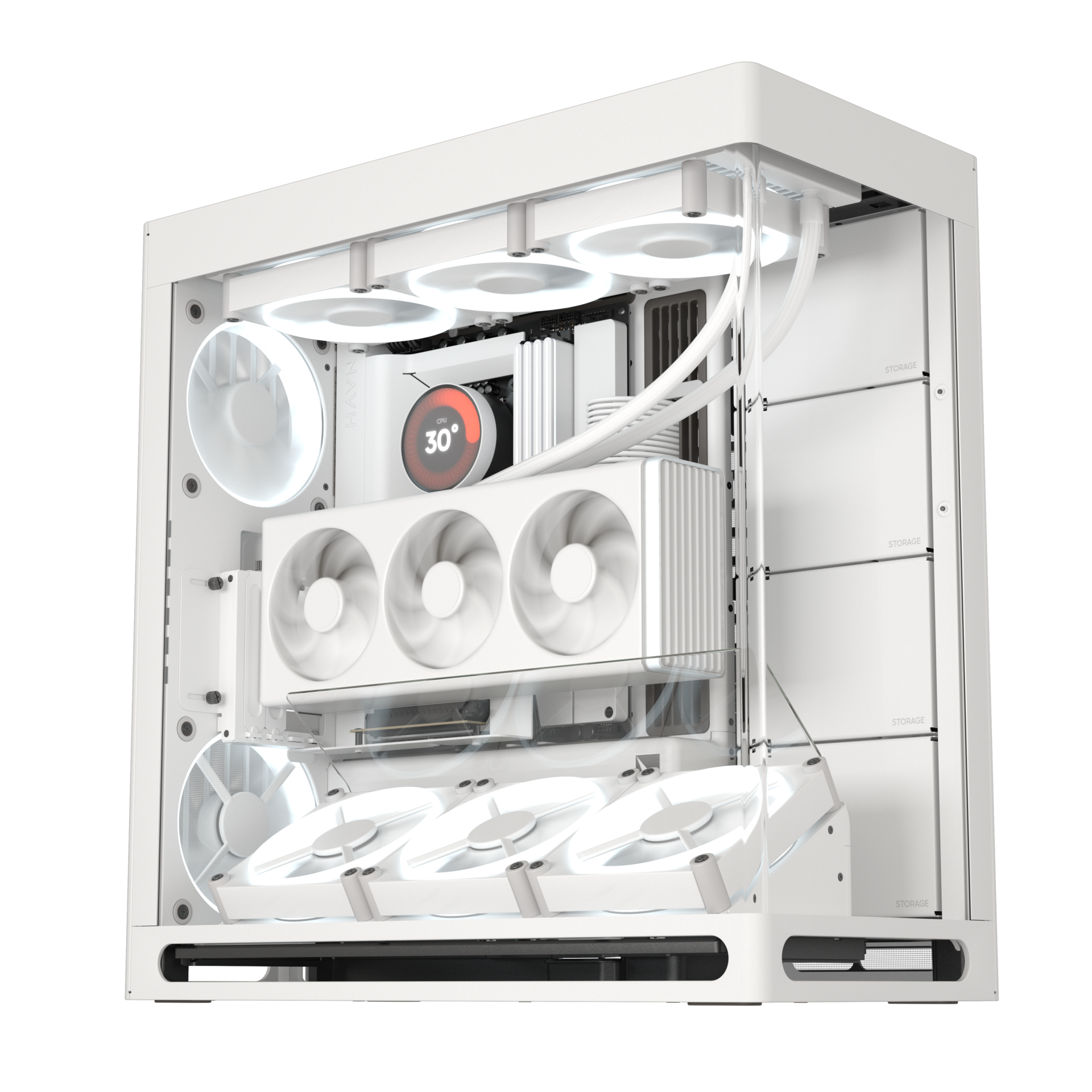 Havn HS 420 VGPU White - Kabinet - Miditower - Hvid Kabinet HVN-CA-HS420-07