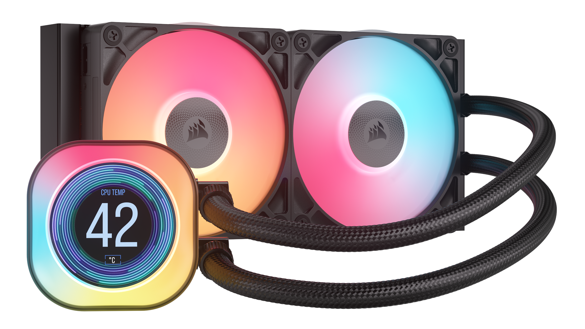 Corsair iCUE LINK TITAN 240 RX LCD - CPU Vandkøling - Max 36 dBA Cpu Køler Sort med RGB lys CW-9061022-WW