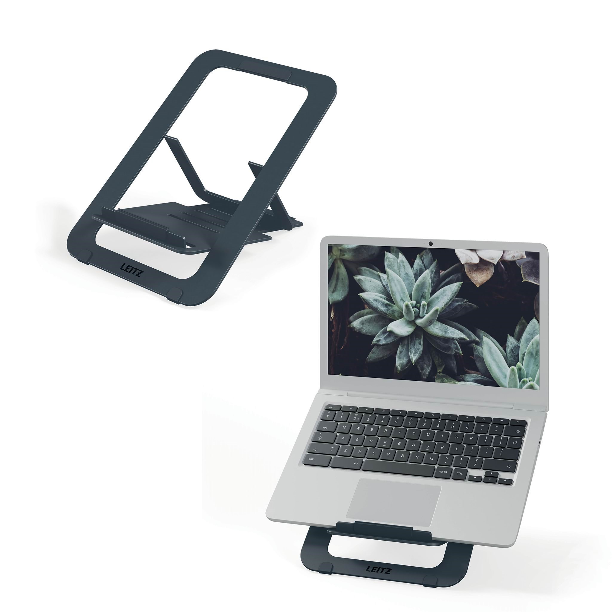 Leitz Ergo aluminium ultraflad justerbar laptop stand Taske Mørkegrå 63460089
