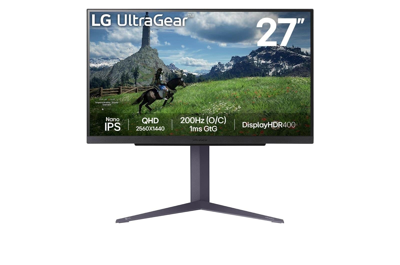 27" LG UltraGear 27GS85Q-B - 2560x1440 (QHD) - 180Hz - IPS Computerskærm Black