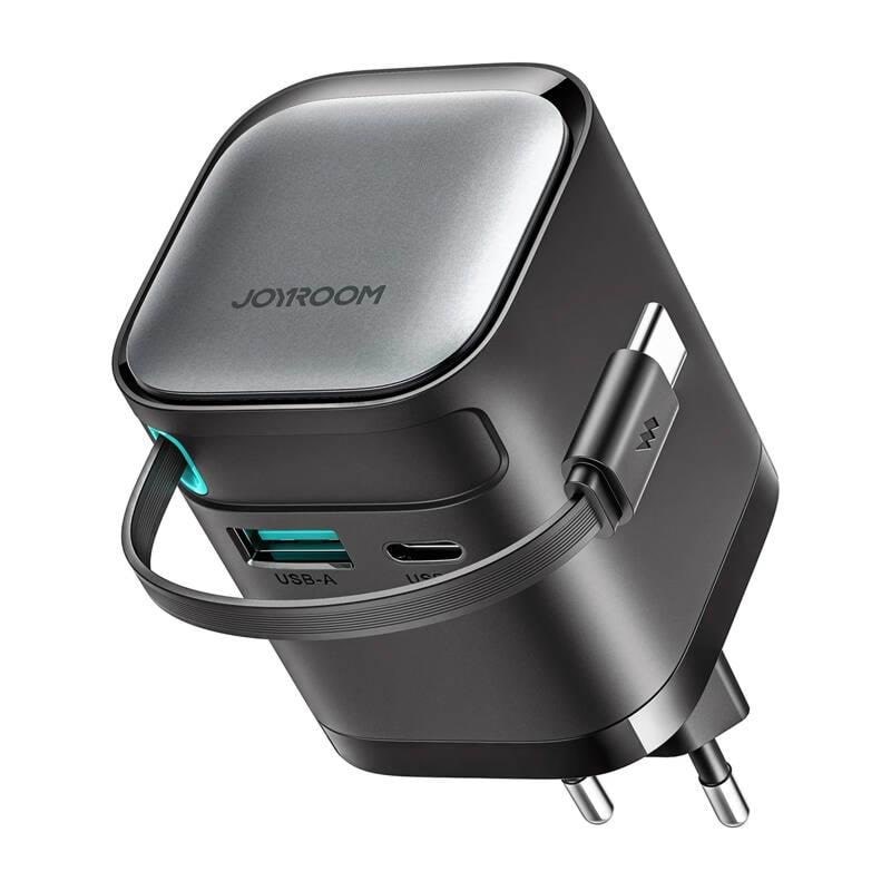 Joyroom Power charger with retractable cable 65W TCL02 GaN Mobil Oplader JR-TCL02