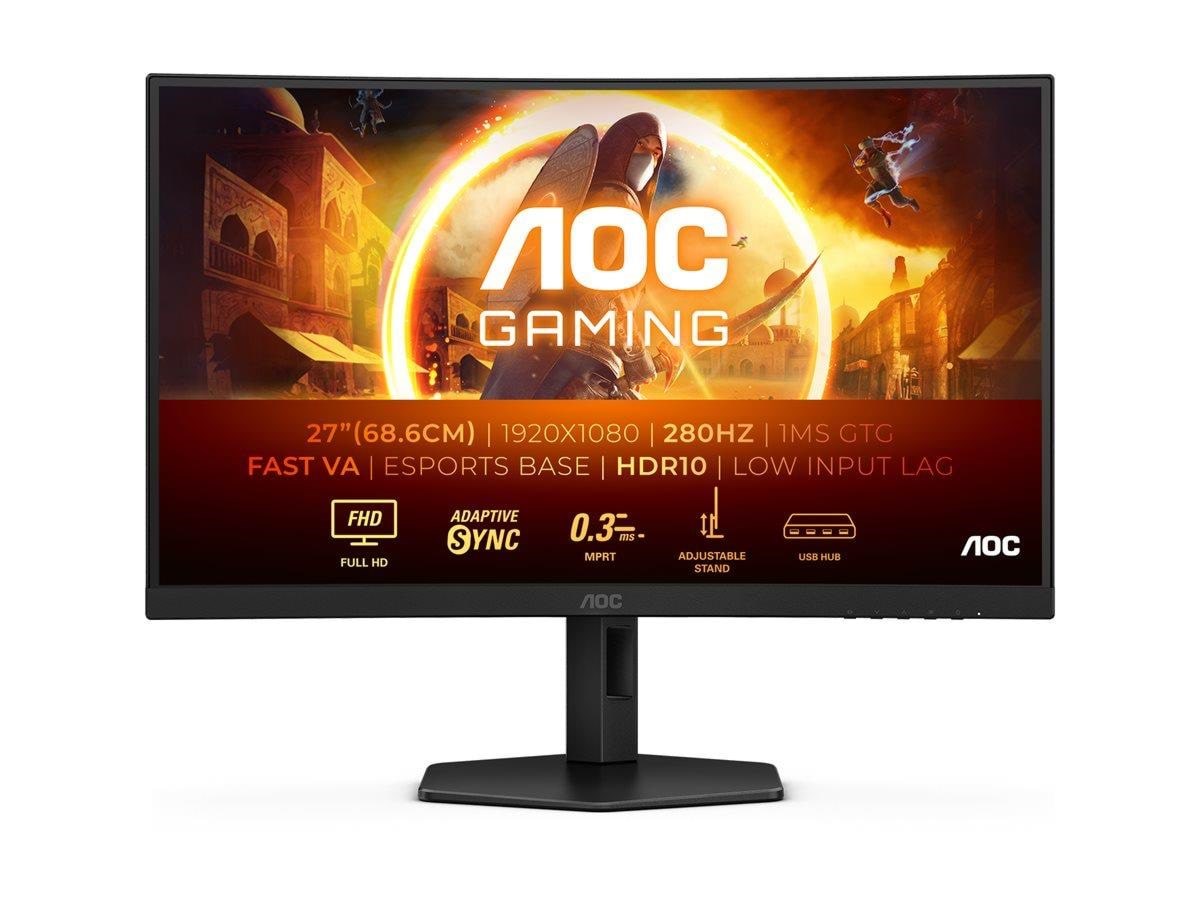 27" AOC C27G4ZXU - 1920x1080 (FHD) - 280Hz - VA Computerskærm Black