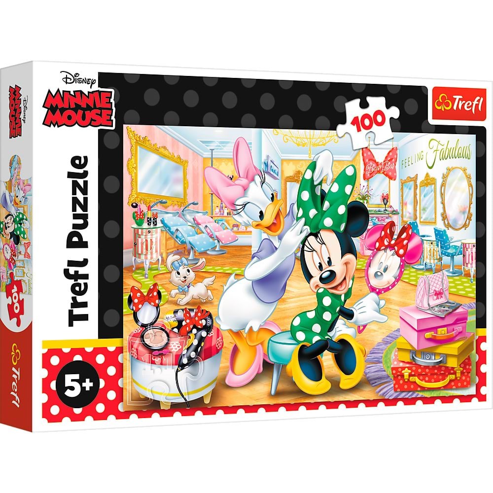 Trefl Puzzle - DISNEY - Minnie in beauty parlous (100 pieces) 2D Puslespil
