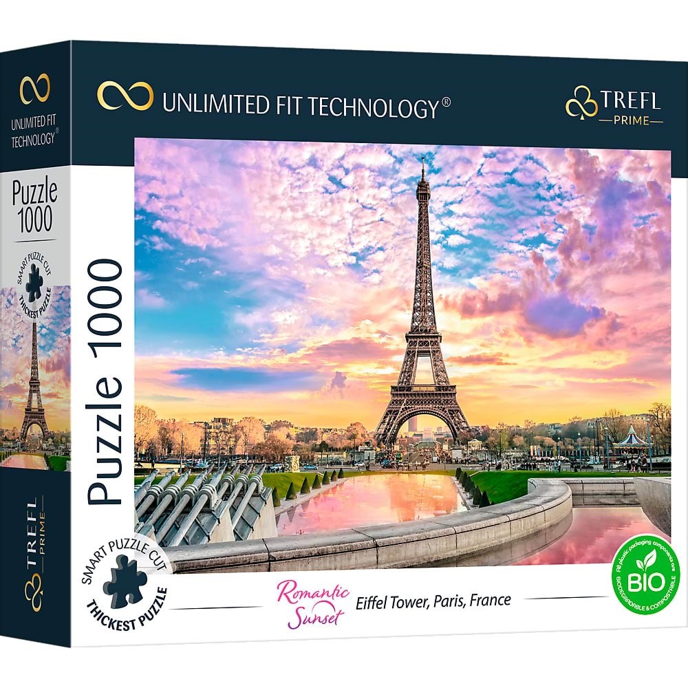 Trefl Puzzle - Unlimited Fit - Eiffel Tower Paris France (1000 pieces) 2D Puslespil Puslespil TFL10693
