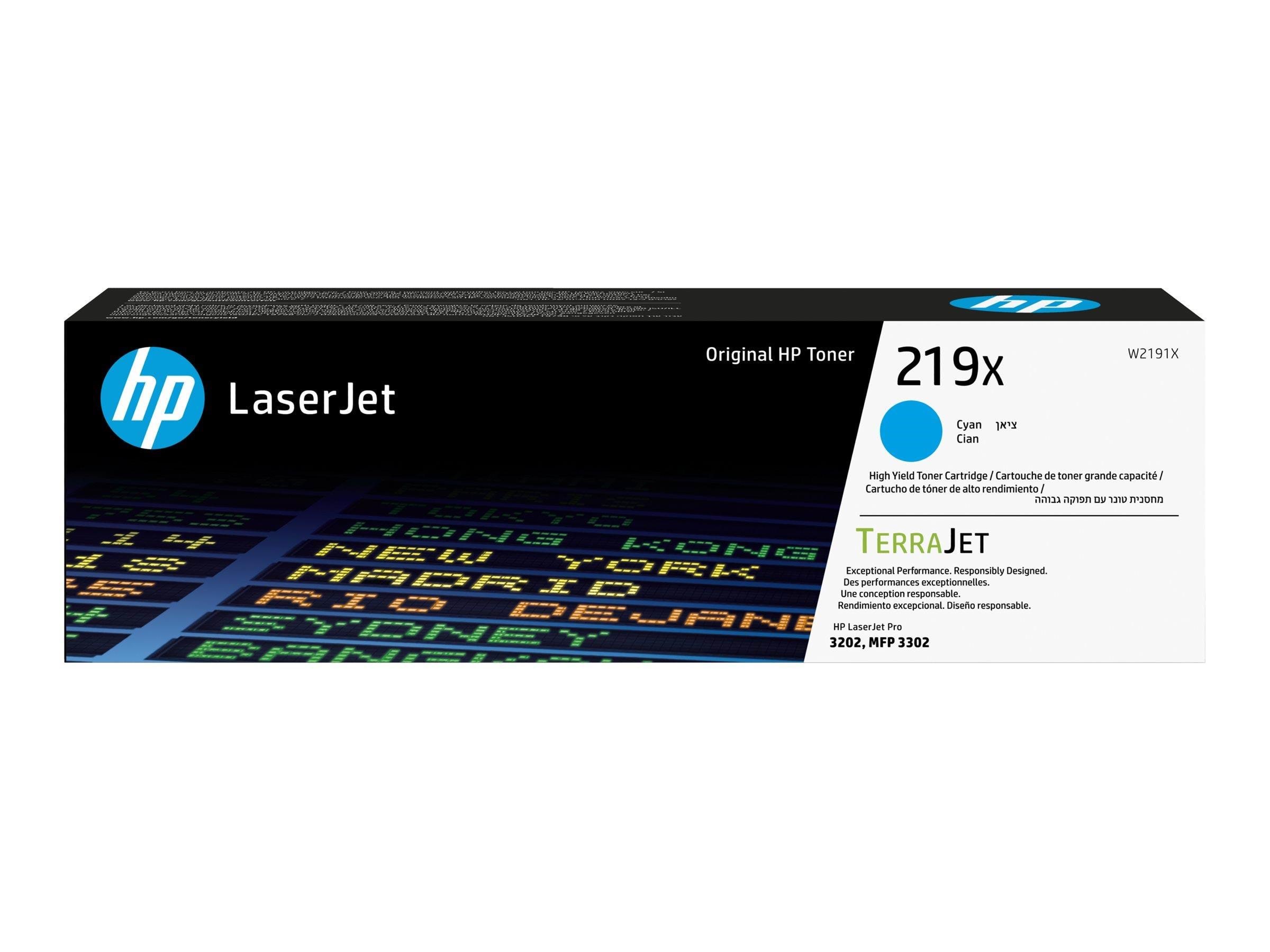 HP 219X / W2191X High Capacity Cyan Toner Printerpatron Og Toner