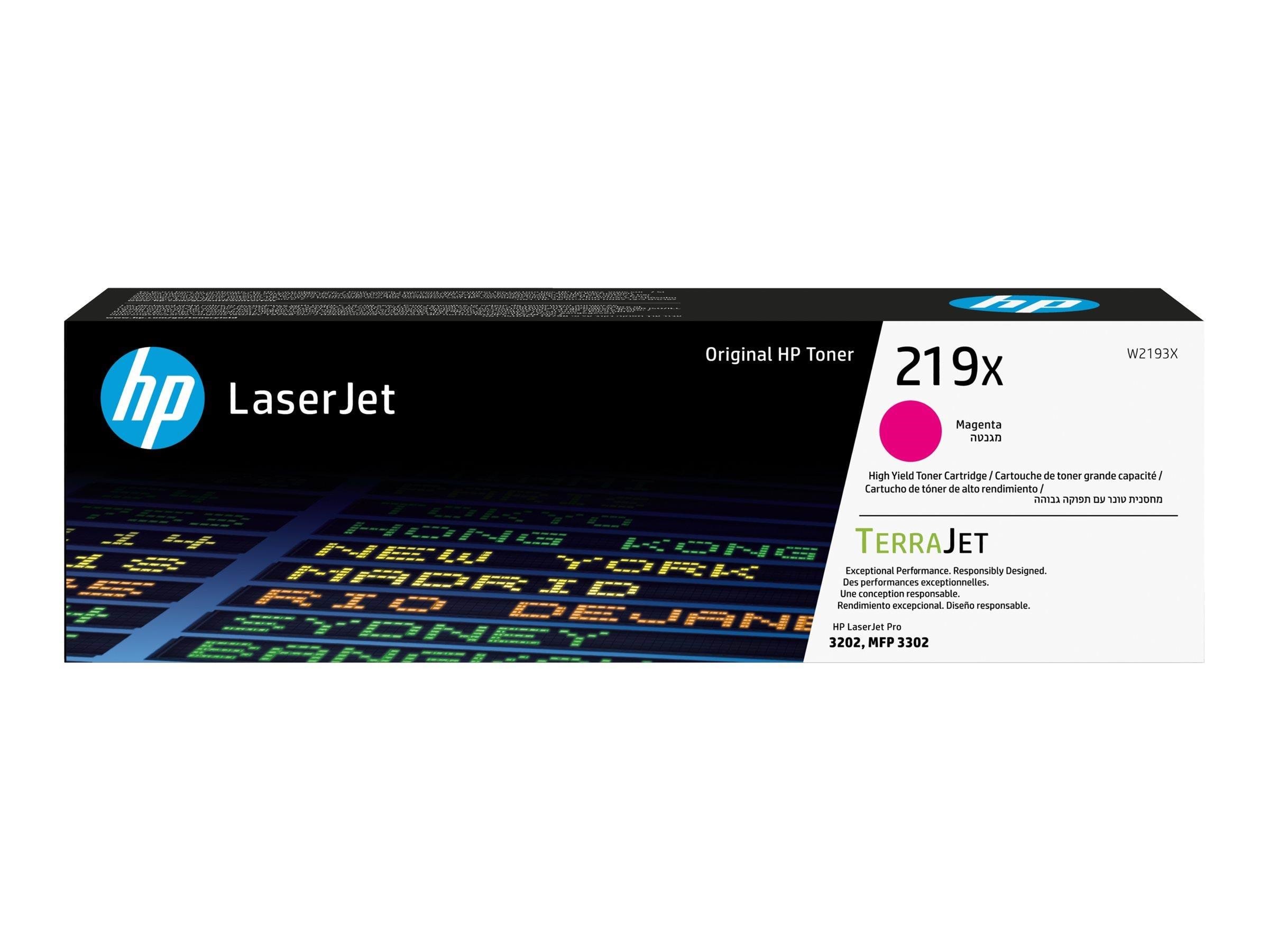 HP 219X / W2193X High Capacity Magenta Toner Printerpatron Og Toner